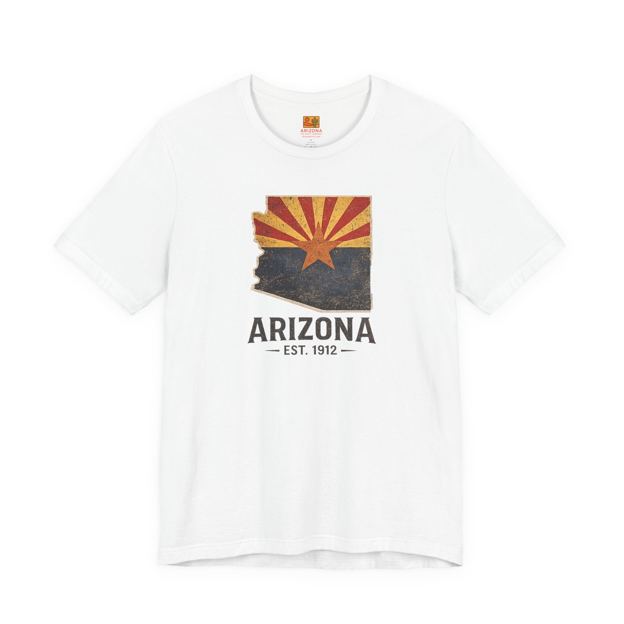 Arizona State Flag T-Shirt – Vintage 'Arizona EST. 1912' Graphic Tee — back view