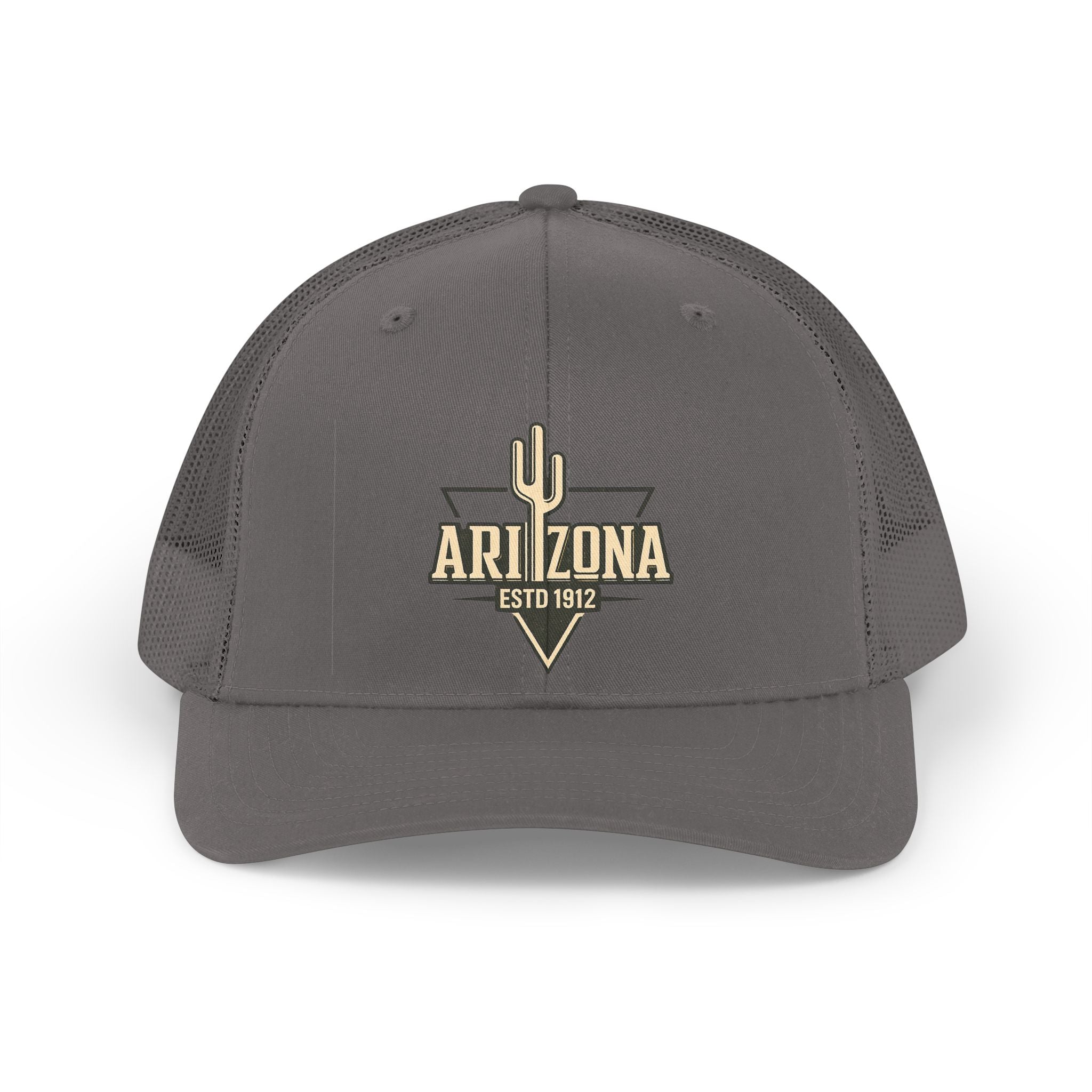 Arizona Retro Trucker Hat — Vintage Cactus Logo Cap — side view