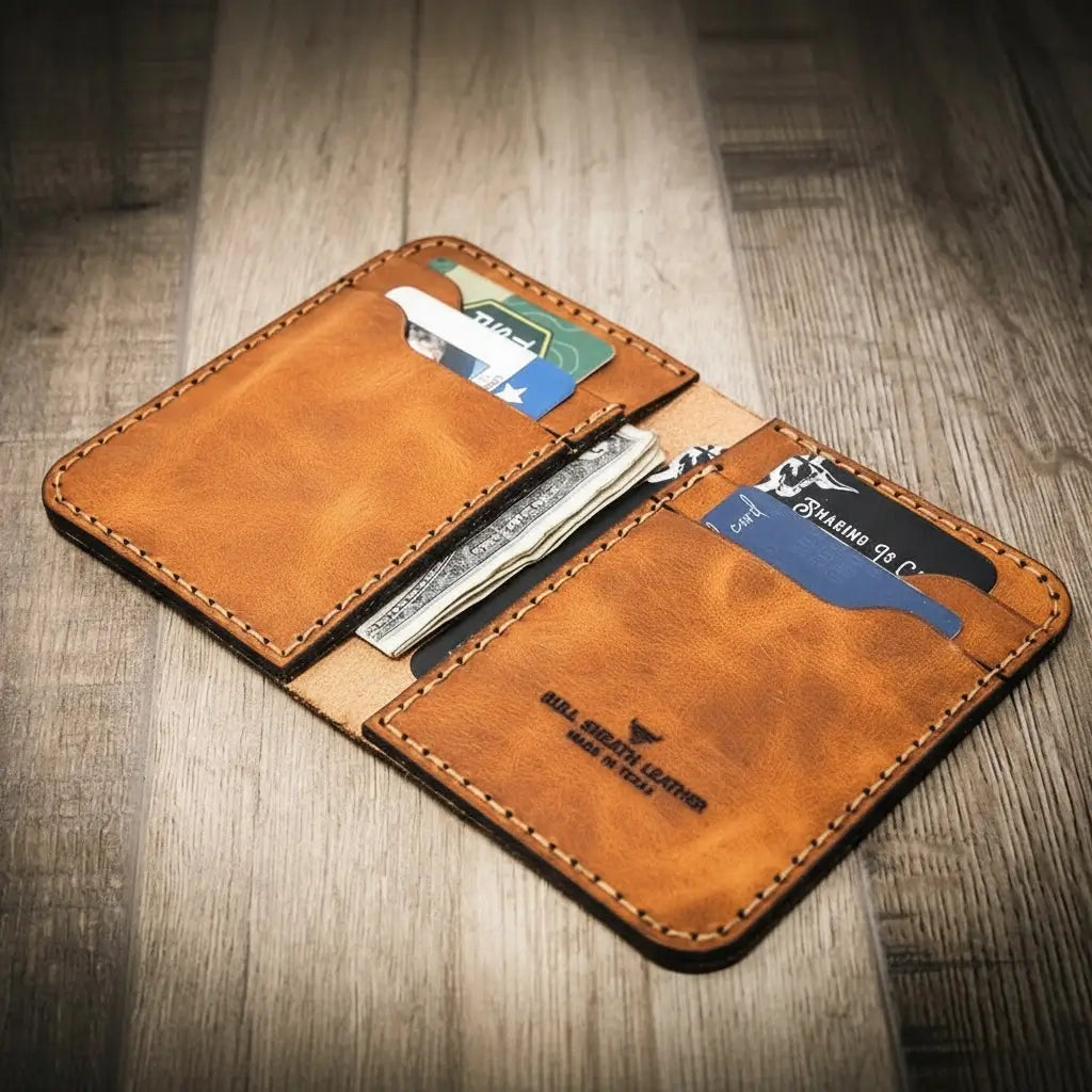 Tyler vertical leather wallet, view 7