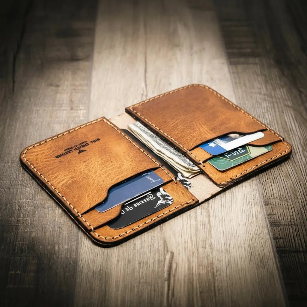 Tyler vertical leather wallet, view 3