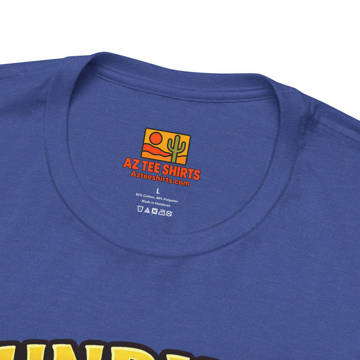 Arizona Desert Sunset Coyote & Saguaro T-Shirt — detail view