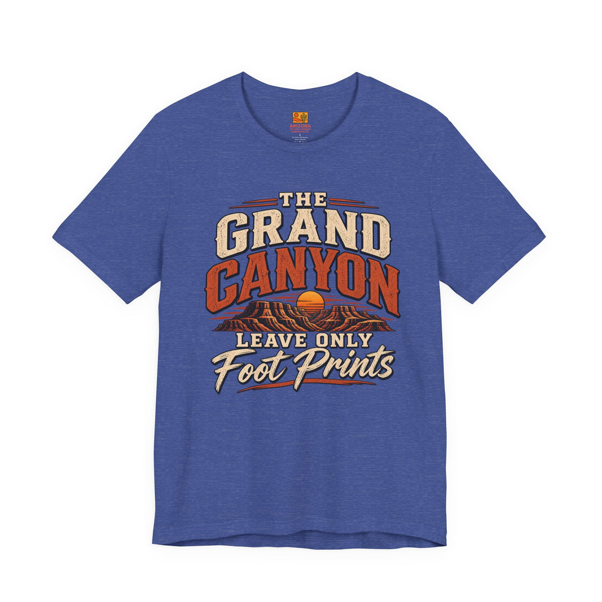 Grand Canyon T-Shirt – "Leave Only Footprints" Retro National Park Tee — lifestyle view