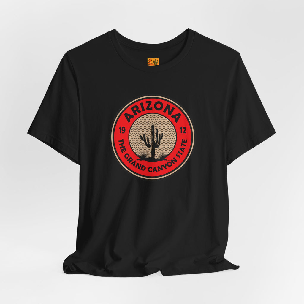 Arizona Cactus Badge Tee — The Grand Canyon State Travel T‑Shirt — alternate view
