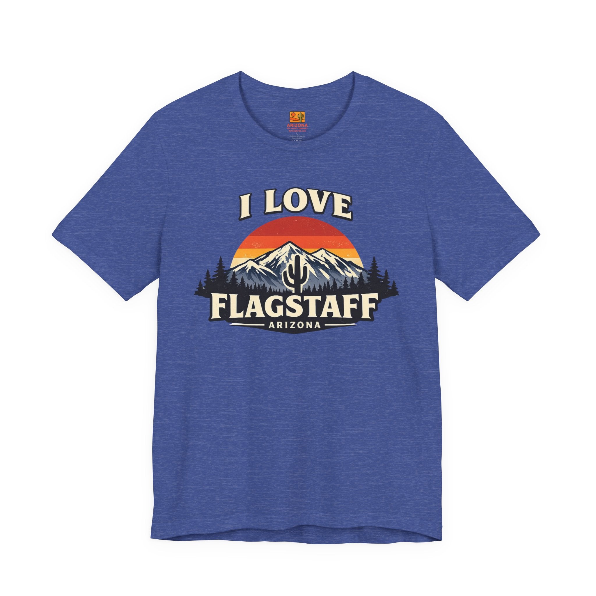 I Love Flagstaff Retro Mountain T‑Shirt — Flagstaff, AZ Travel Tee — back view 2