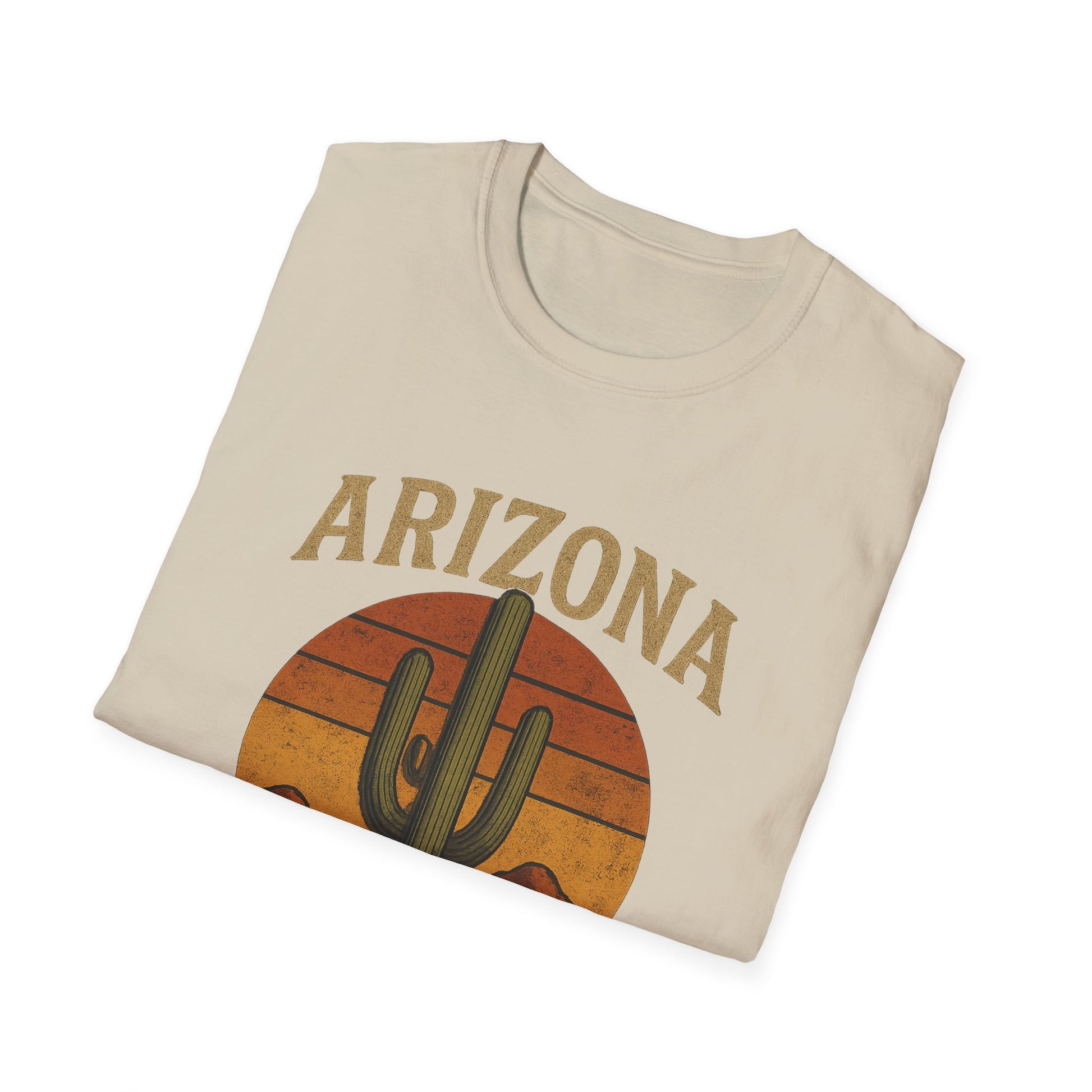 Arizona Retro Graphic T-Shirt, Vintage Style Tee, Cactus Shirt, Southwest Apparel.