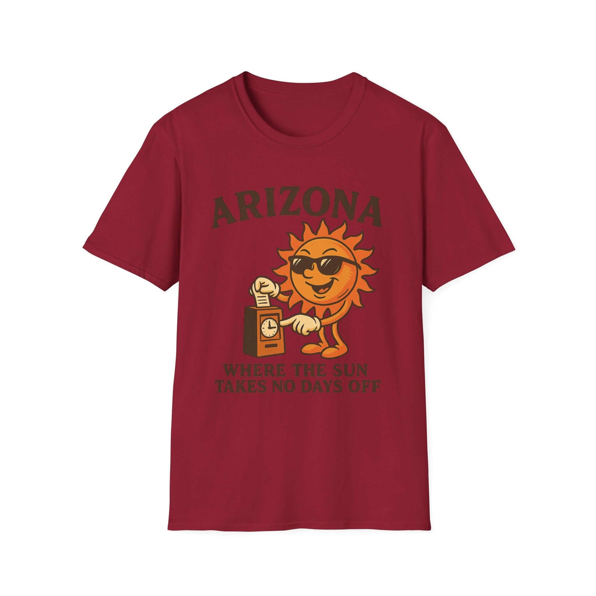 Arizona Sun T-Shirt featuring a playful sun graphic, perfect for summer vacations and casual wear.