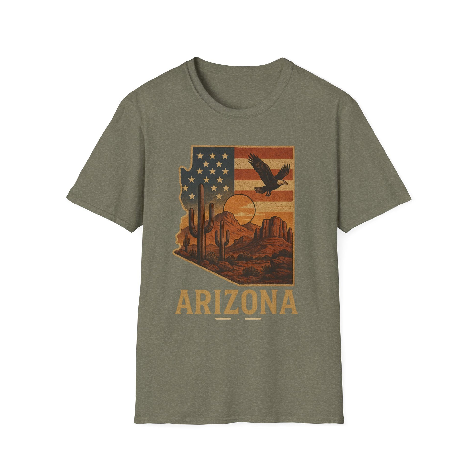 Arizona Desert Vibes Unisex T-Shirt, Casual Outfit, Souvenir Tee, Gift for Travelers, Southwestern Style, Arizona Pride