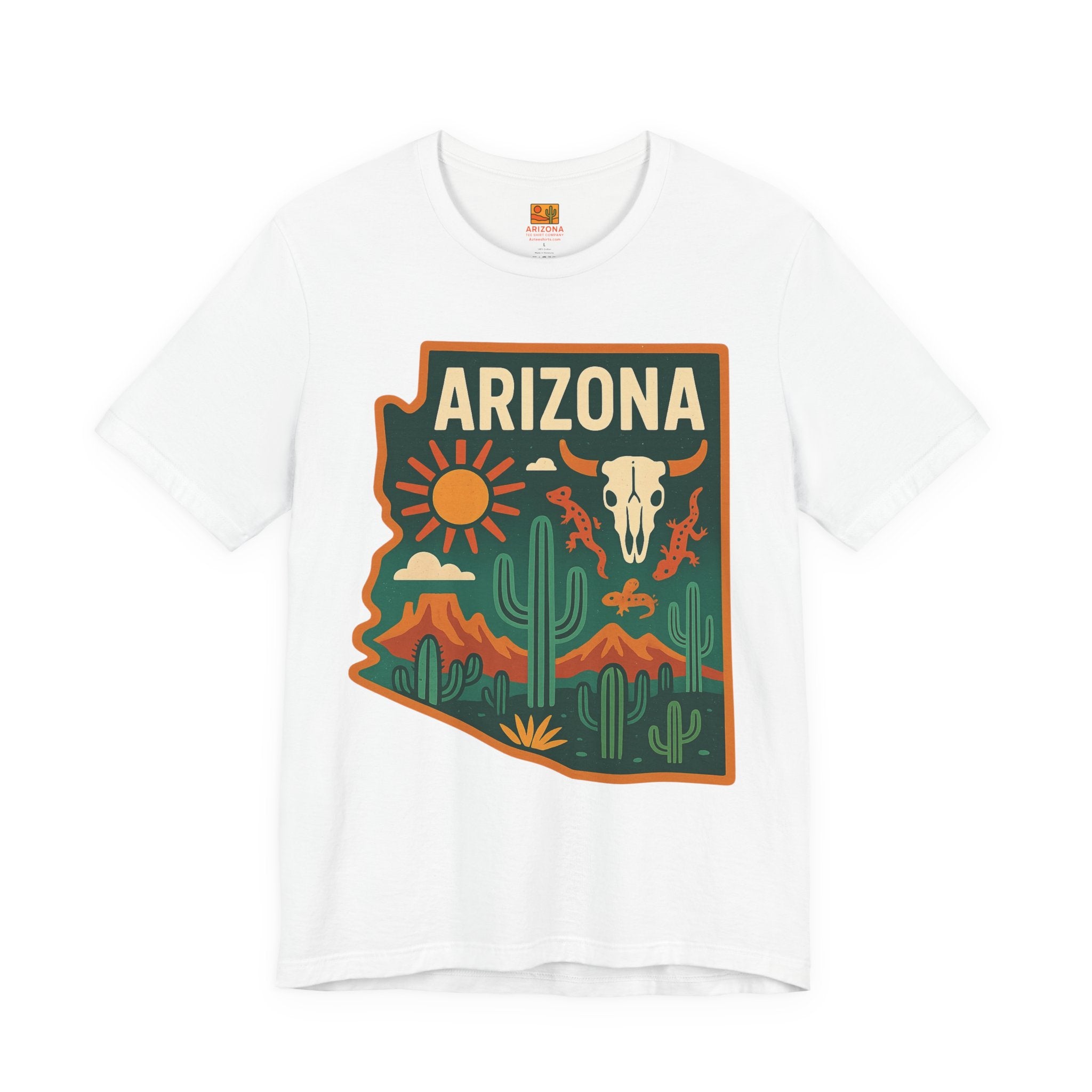 Cactus, Skull & Sunset T‑Shirt — back view