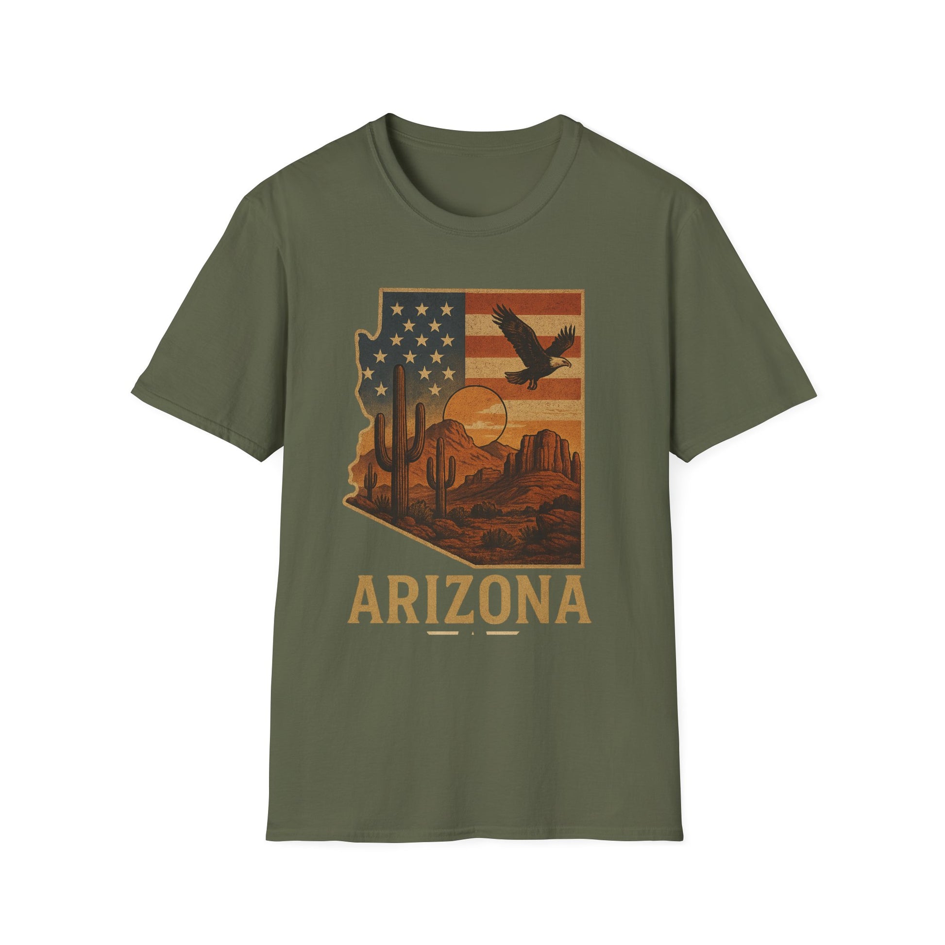Arizona Desert Vibes Unisex T-Shirt, Casual Outfit, Souvenir Tee, Gift for Travelers, Southwestern Style, Arizona Pride