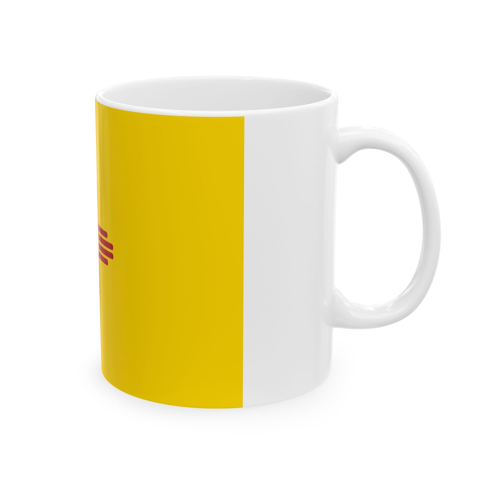 Bright Yellow New Mexico Flag Ceramic Mug - 11oz Printify