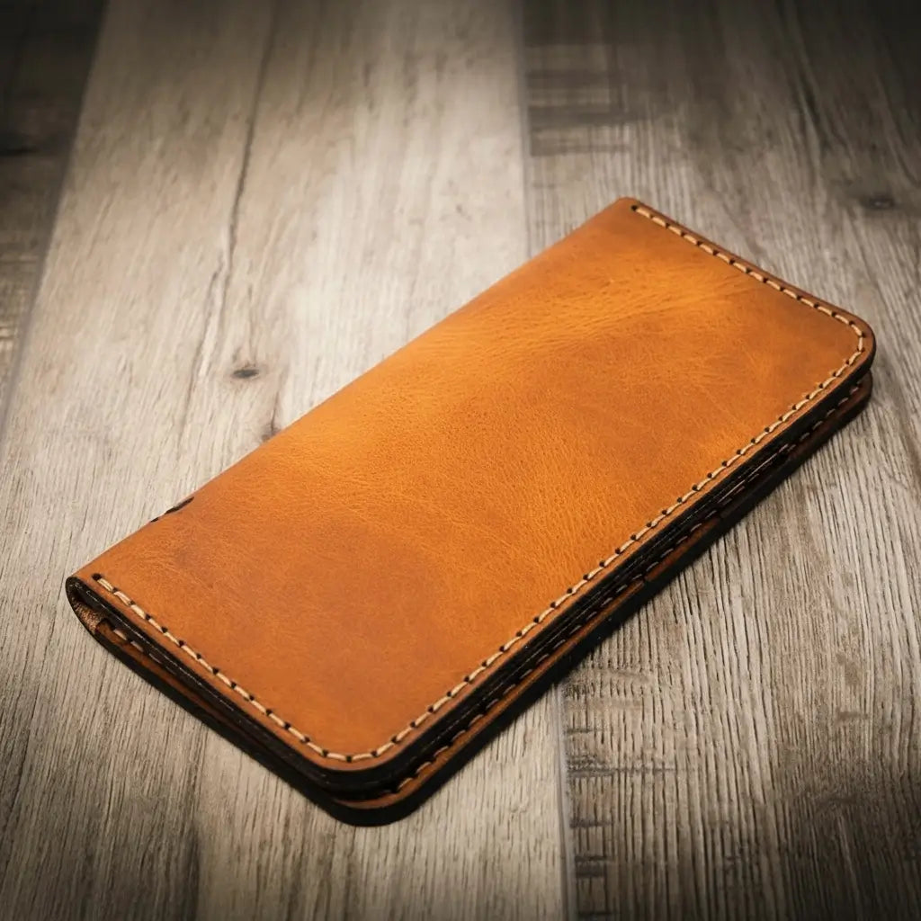 Houstonian long leather wallet, Western roper style, view 8