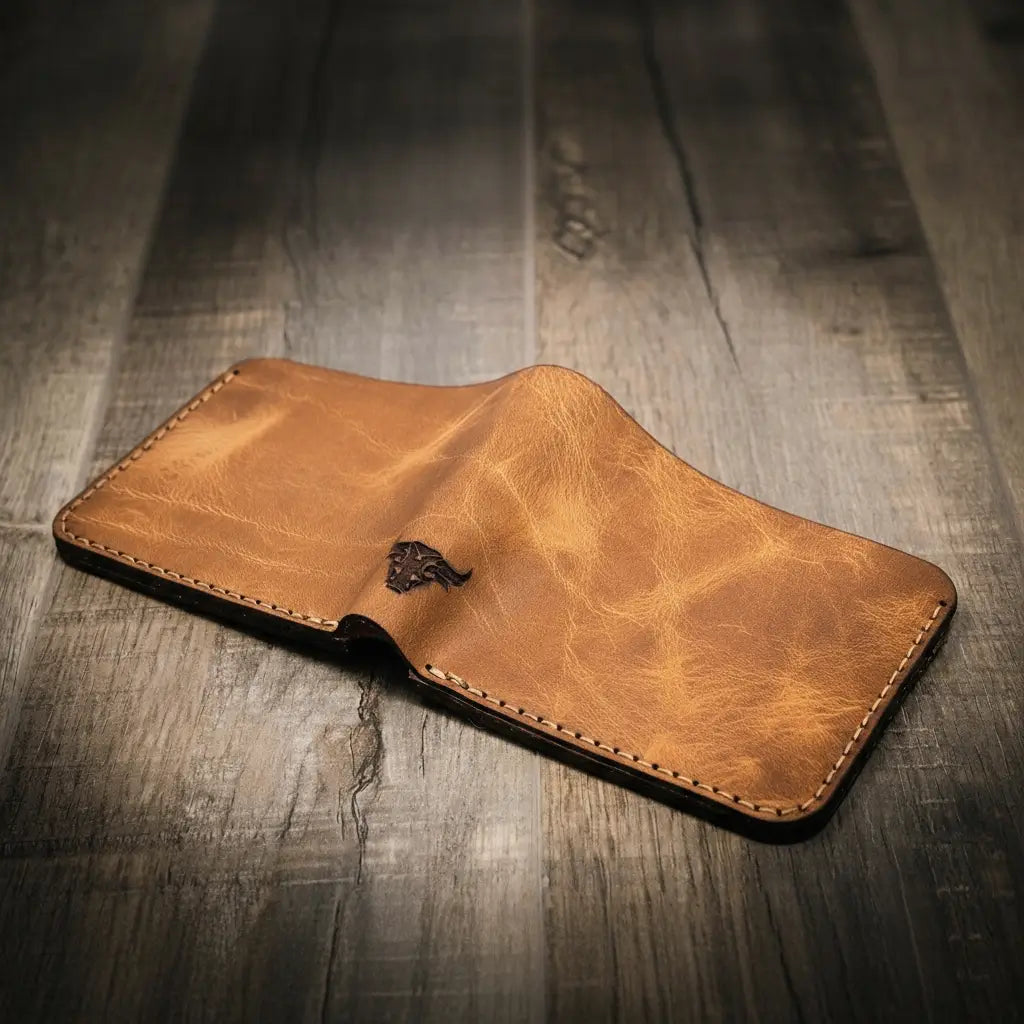 Big Bend bifold full-grain leather wallet, view 3