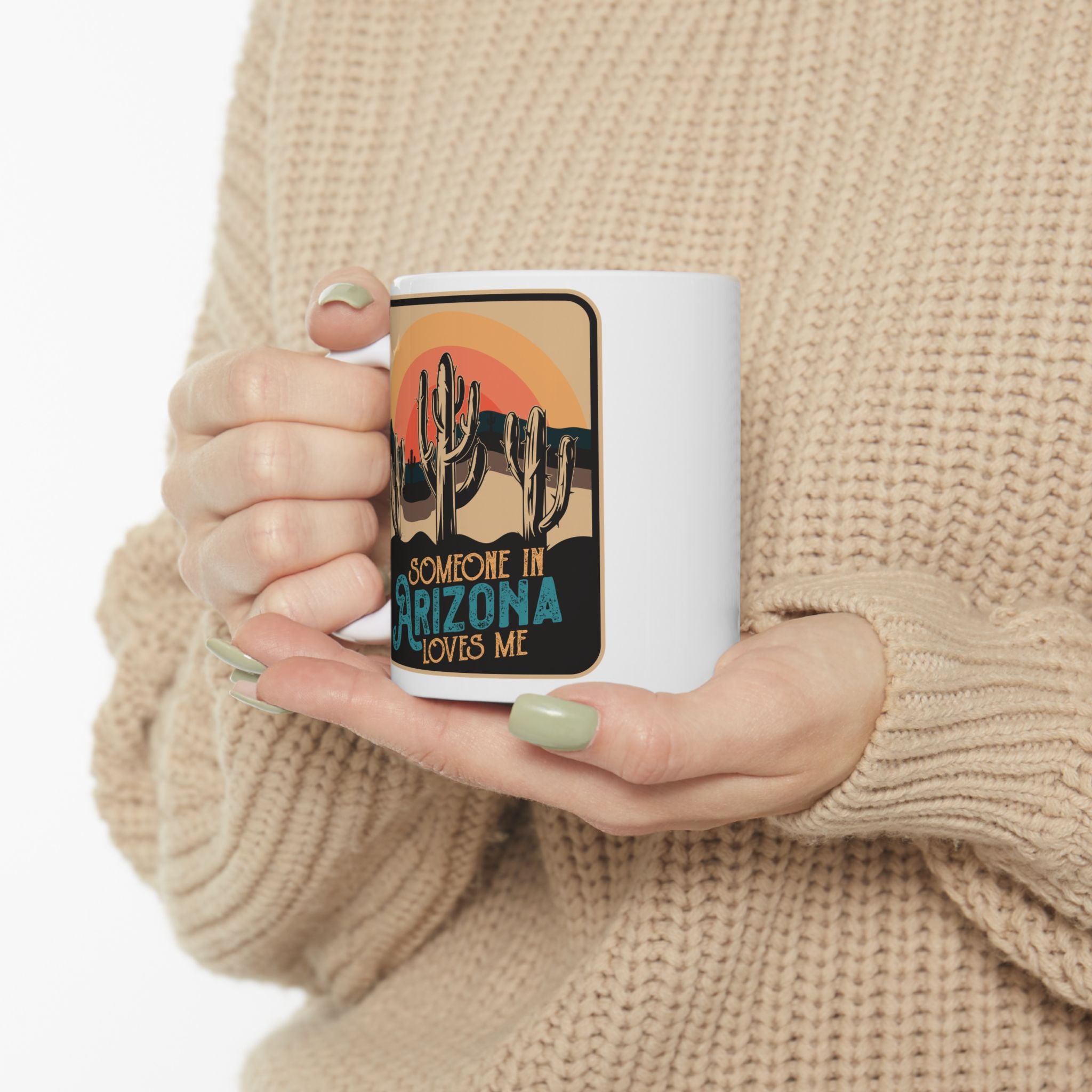 Retro Desert Landscape Ceramic Mug