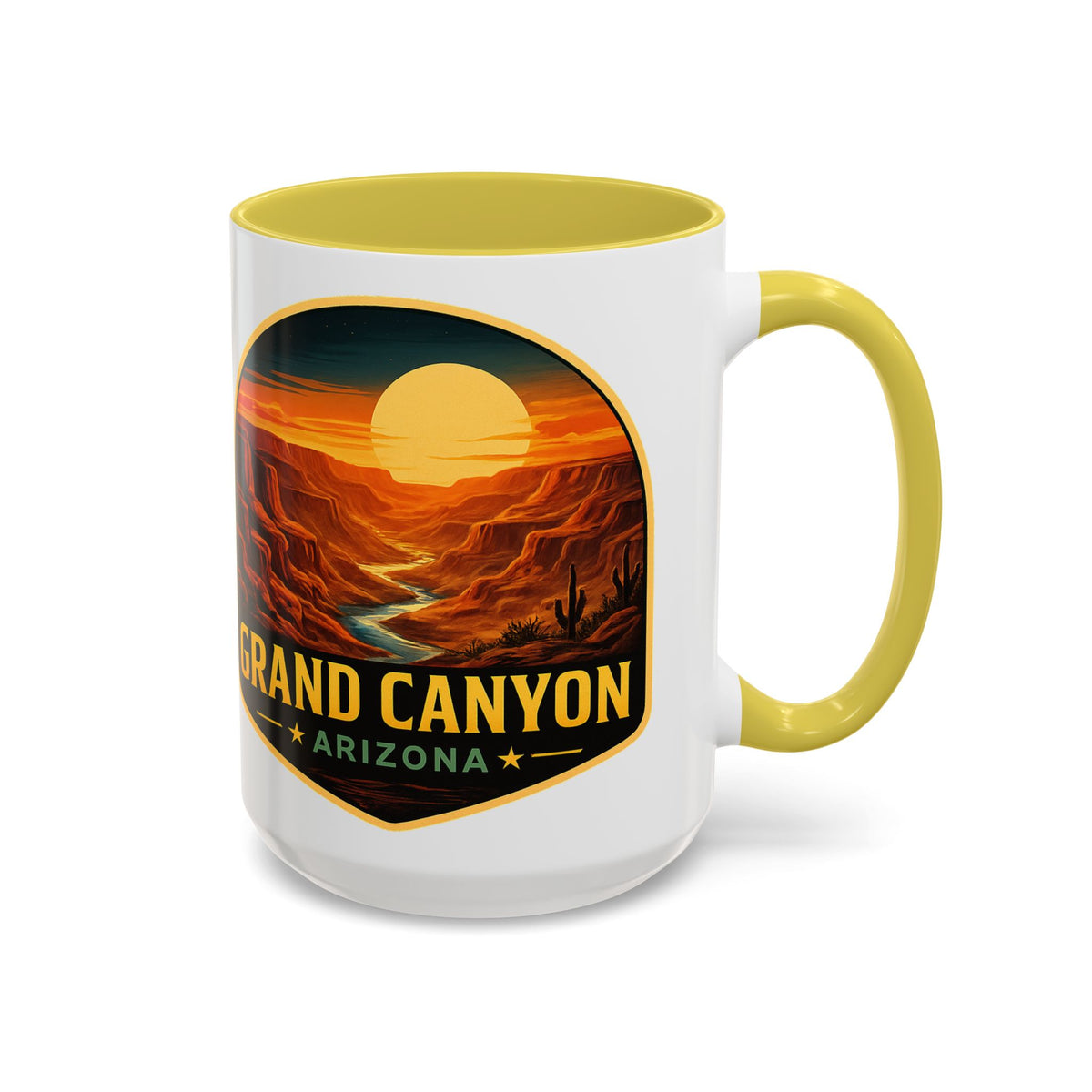 Grand Canyon Sunset Mug — Arizona Travel Coffee Cup (11oz/15oz) — front view 3