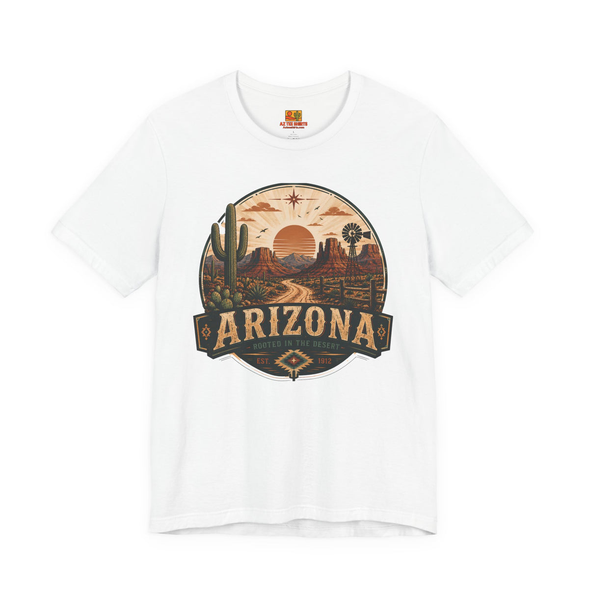 Arizona Desert Tee retro sunset cactus T-shirt by AZ Tee Shirts - view 7