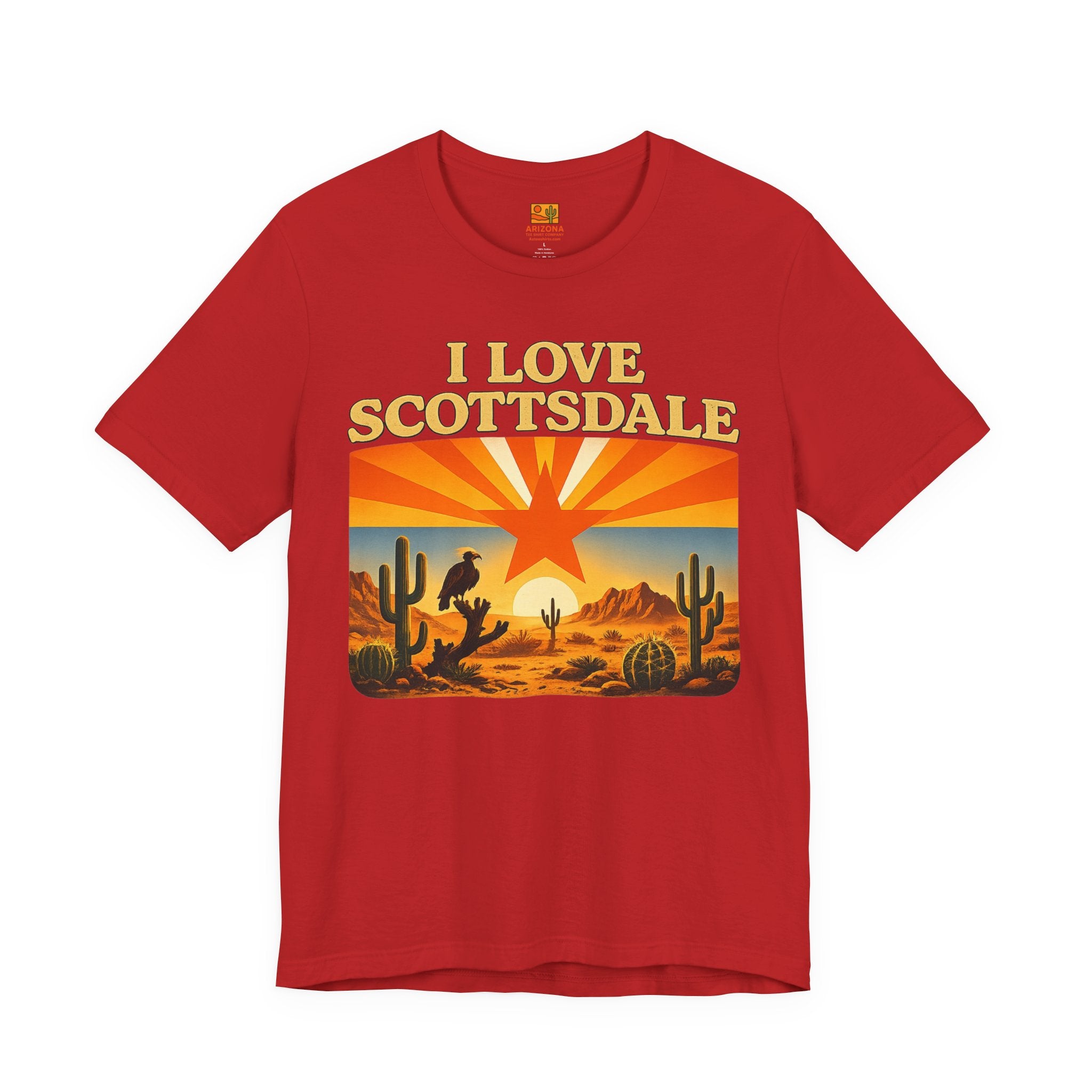 Scottsdale Desert Retro T-Shirt — "I Love Scottsdale" Vintage Tee — back view 2