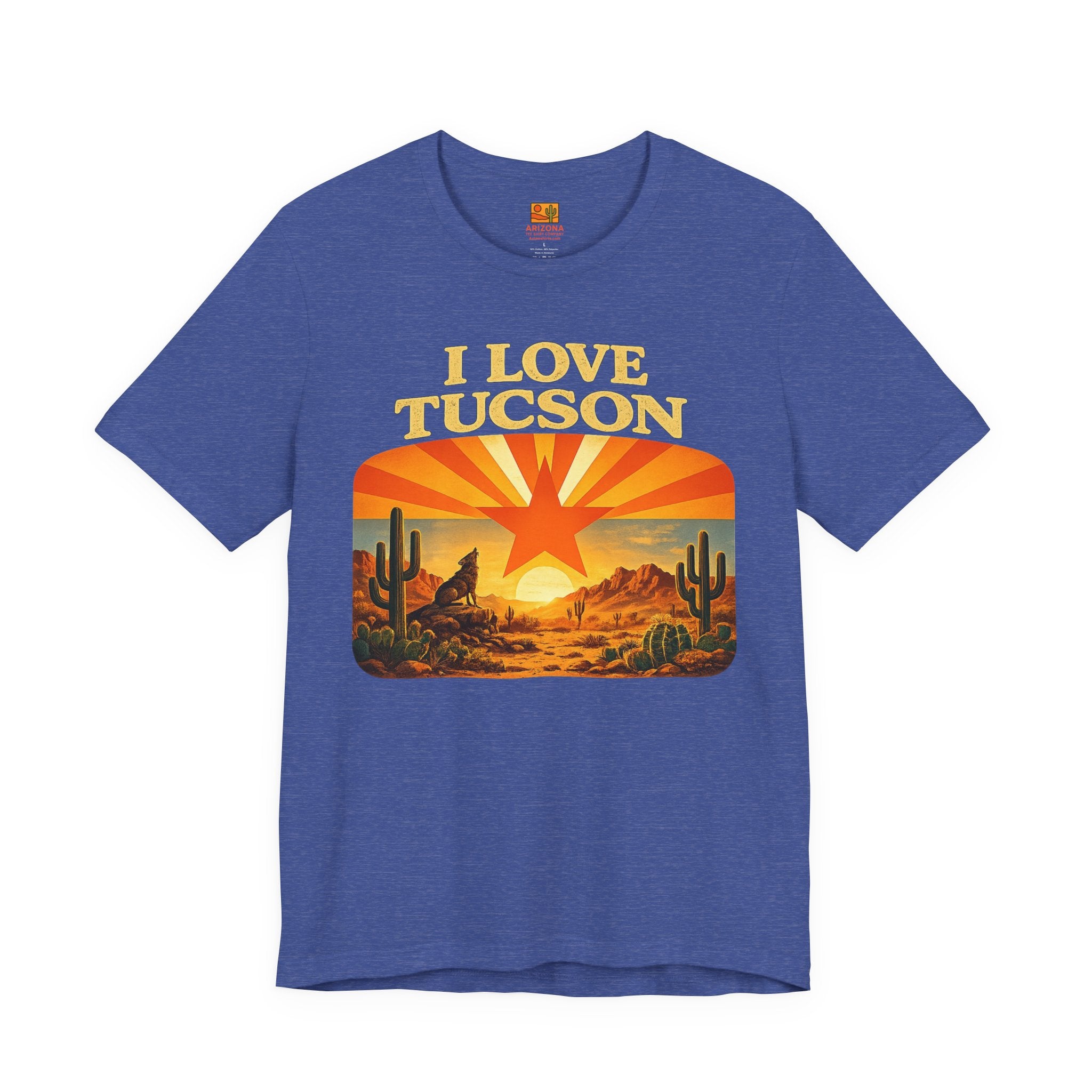 I Love Tucson Sunset Vintage Desert Cactus T‑Shirt — alternate view