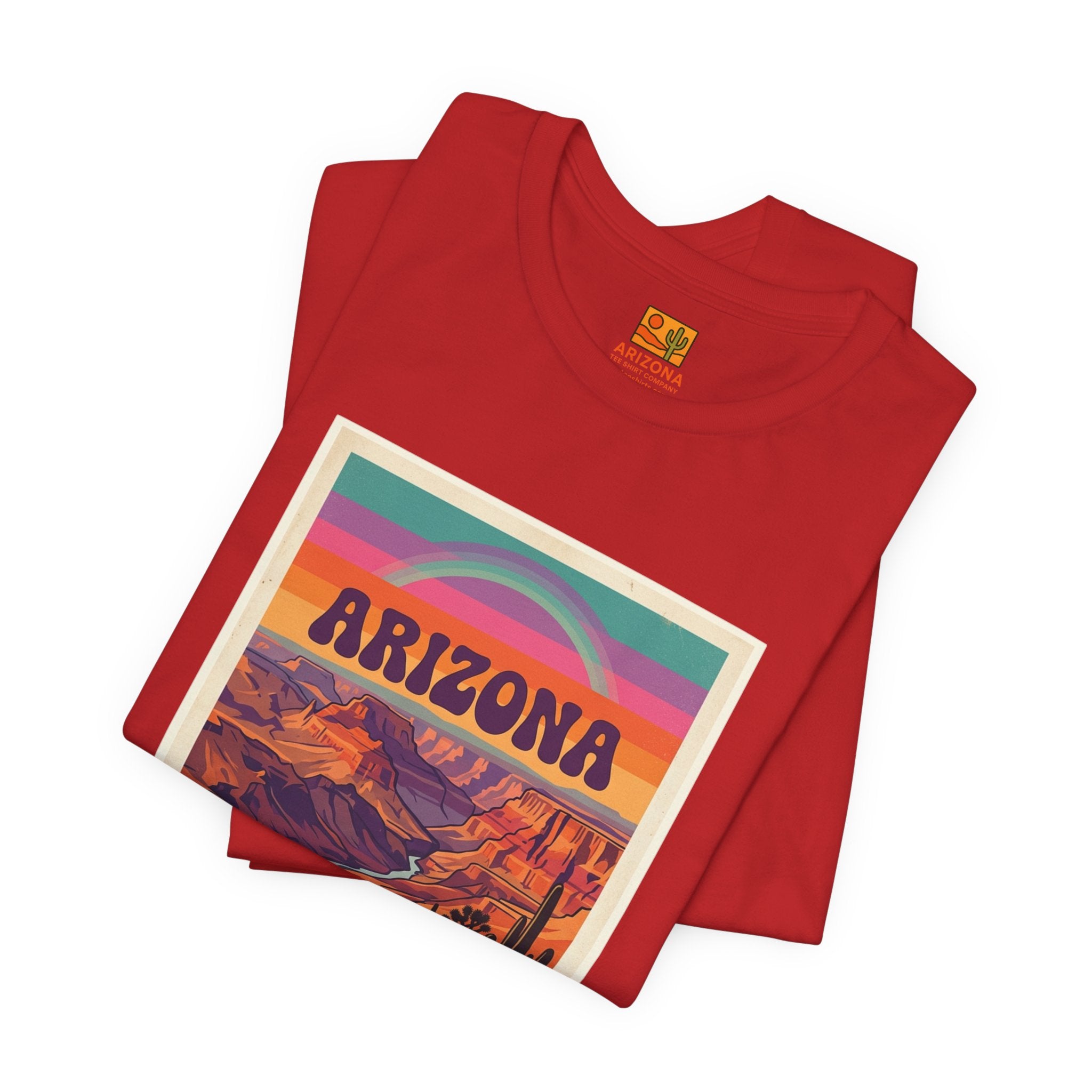 Arizona Sunset Tee — Retro Desert Graphic T-Shirt — back view 3