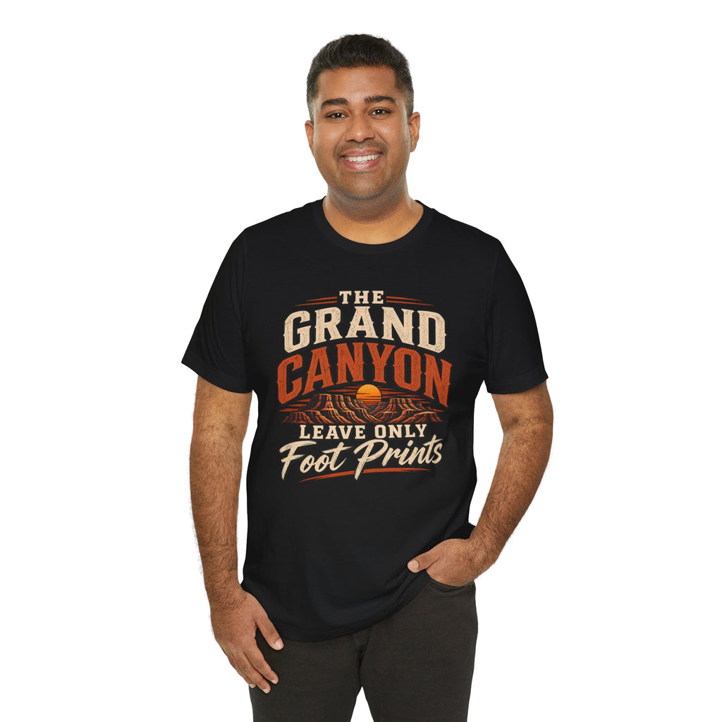 Grand Canyon T-Shirt – "Leave Only Footprints" Retro National Park Tee — back view