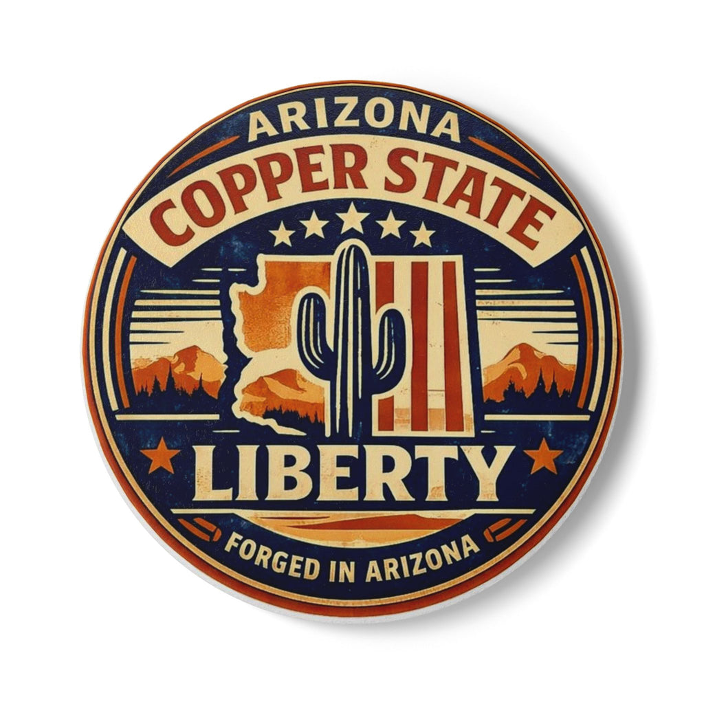 Arizona 'Copper State' Liberty Ceramic Coaster