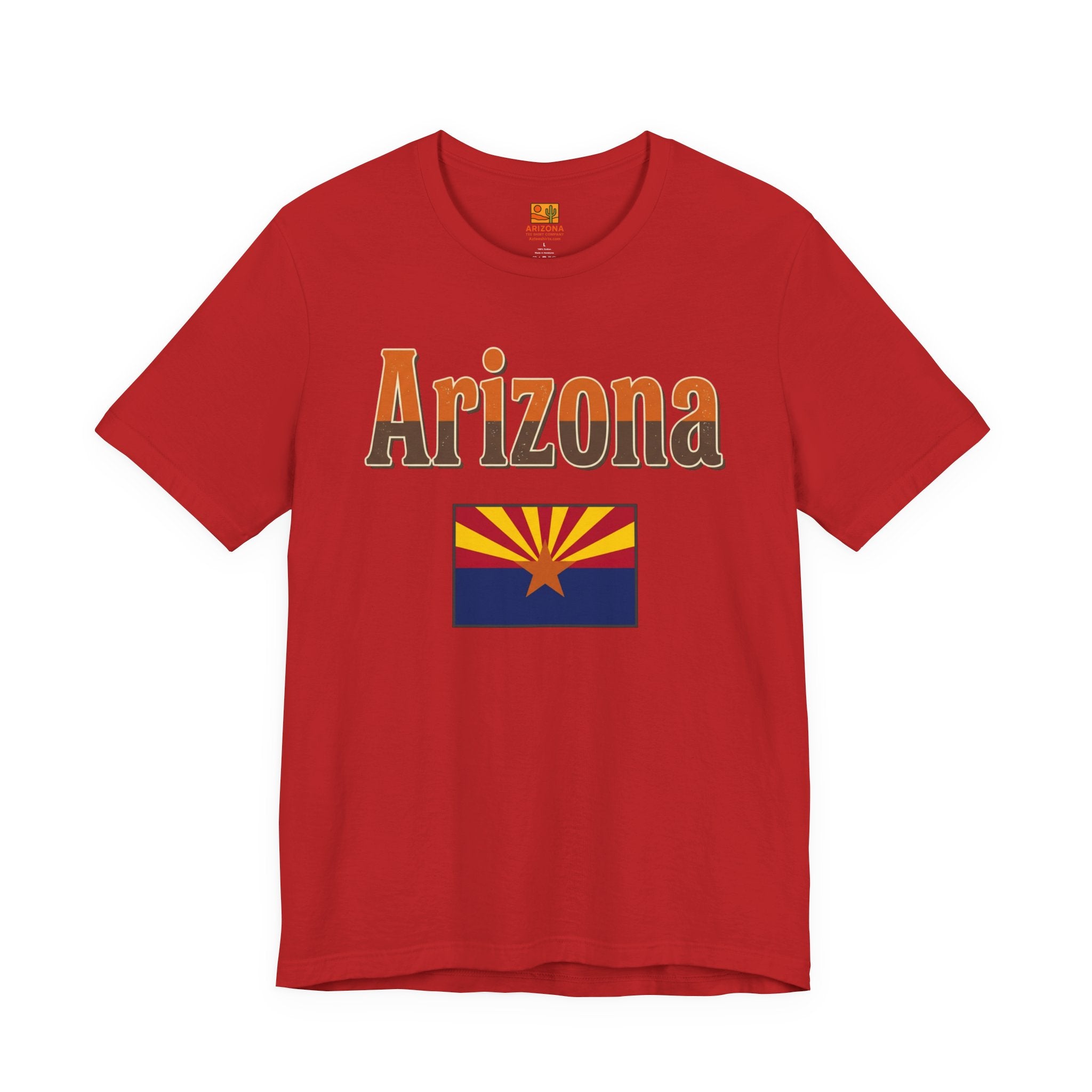 Arizona State Flag T-Shirt — Retro Arizona Graphic Tee — front view 2