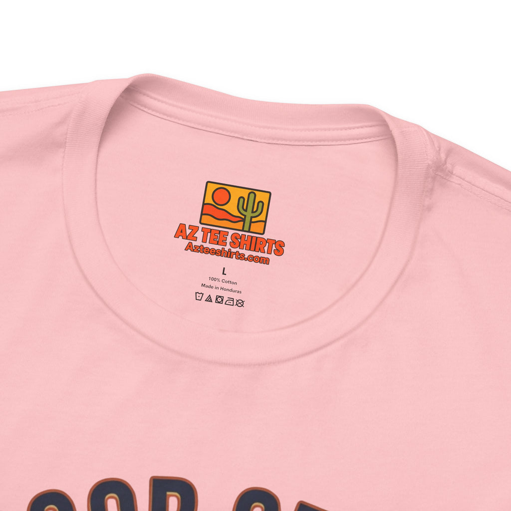 T-Shirt — "Haboob Season: Arizona's Got the Curves" Desert Storm Tee — detail view