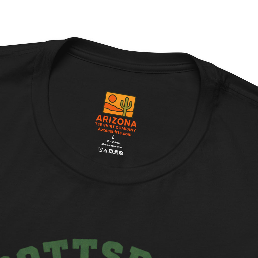 Scottsdale Drinking Club Retro Cactus Sunset Tee — detail view