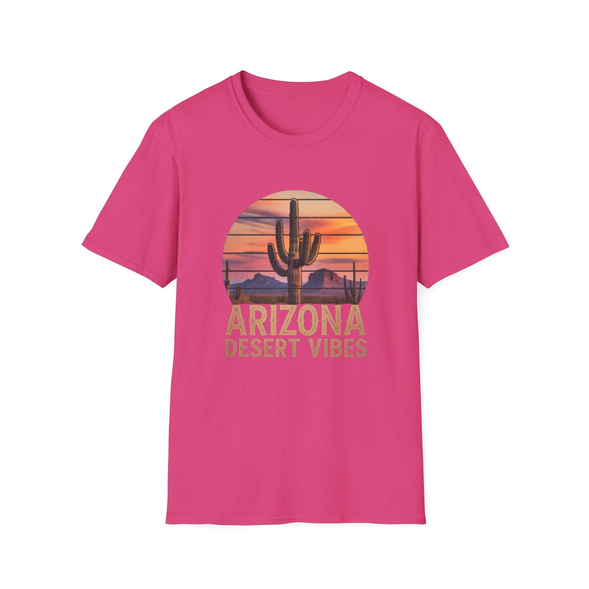 Arizona Desert Vibes Unisex Softstyle T-Shirt | Casual Wear, Gift for Travel Lovers, Summer Outfit, Adventure Tee, Nature Apparel