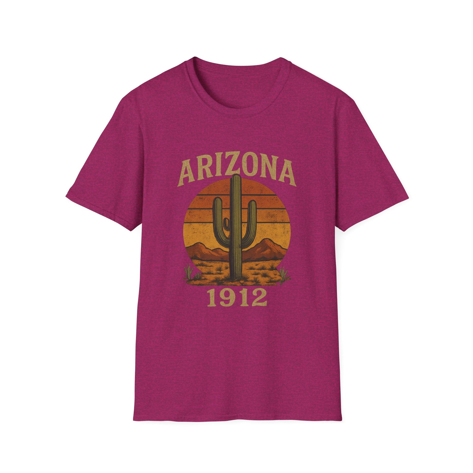 Arizona Retro Graphic T-Shirt, Vintage Style Tee, Cactus Shirt, Southwest Apparel.