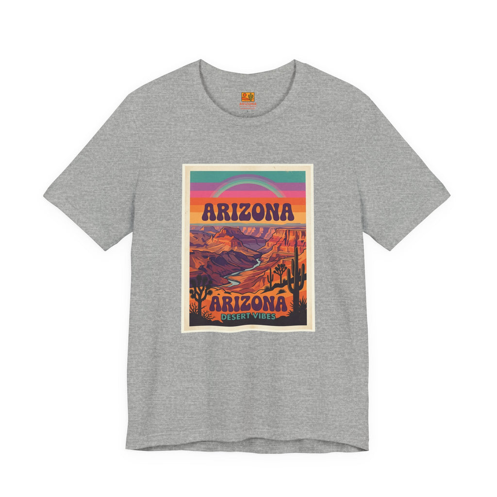 Arizona Sunset Tee — Retro Desert Graphic T-Shirt — side view