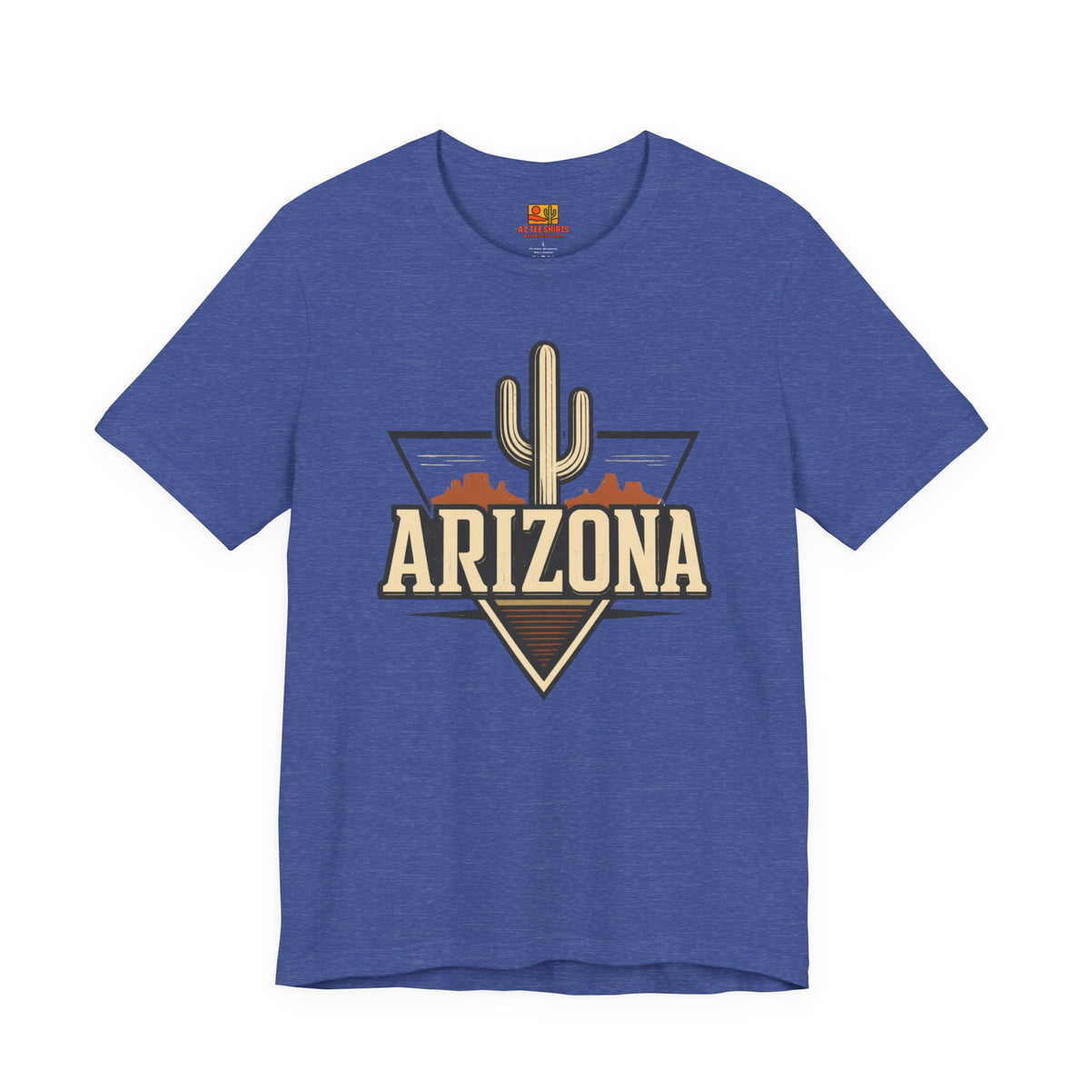 Arizona Saguaro Desert Mesa T-Shirt in heather true royal