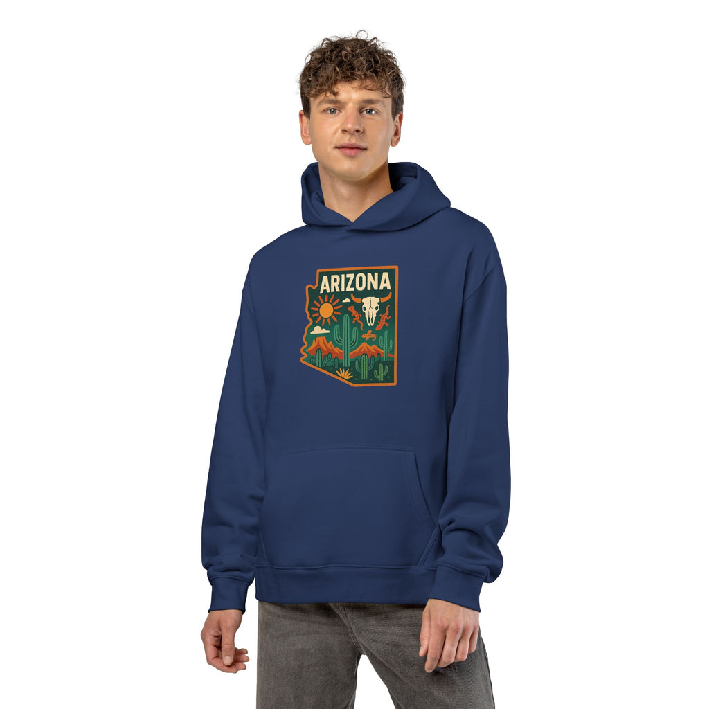 Arizona Desert Hoodie — State Outline Badge Pullover