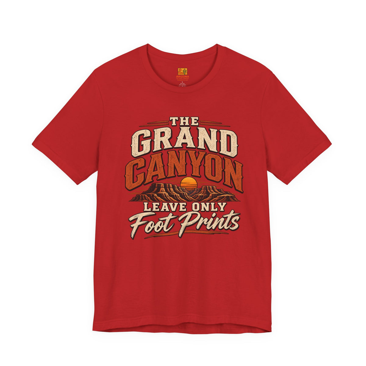 Grand Canyon T-Shirt – "Leave Only Footprints" Retro National Park Tee — alternate view