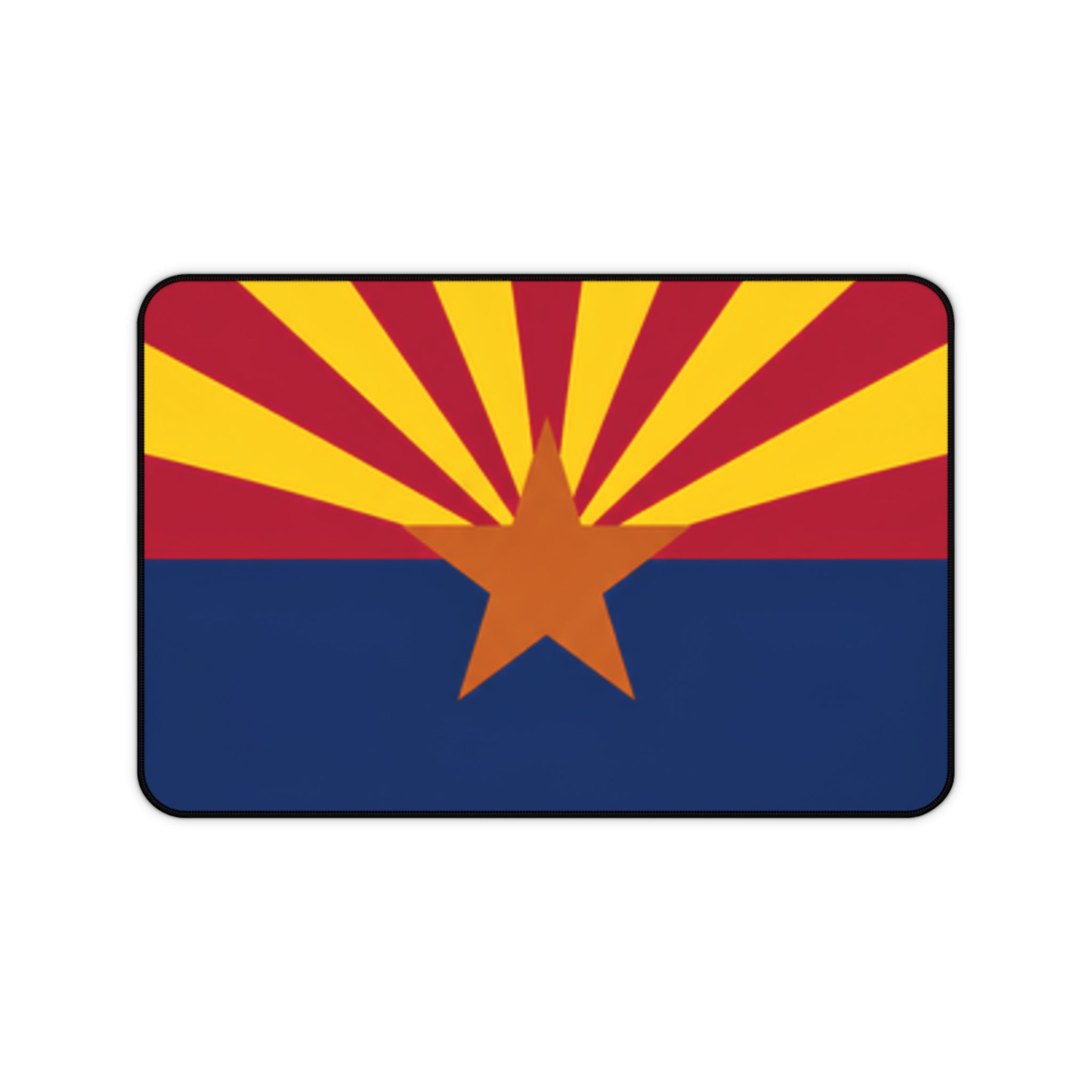 Arizona Flag Desk Mat — State Pride Mouse Pad for Office & Home — detail view