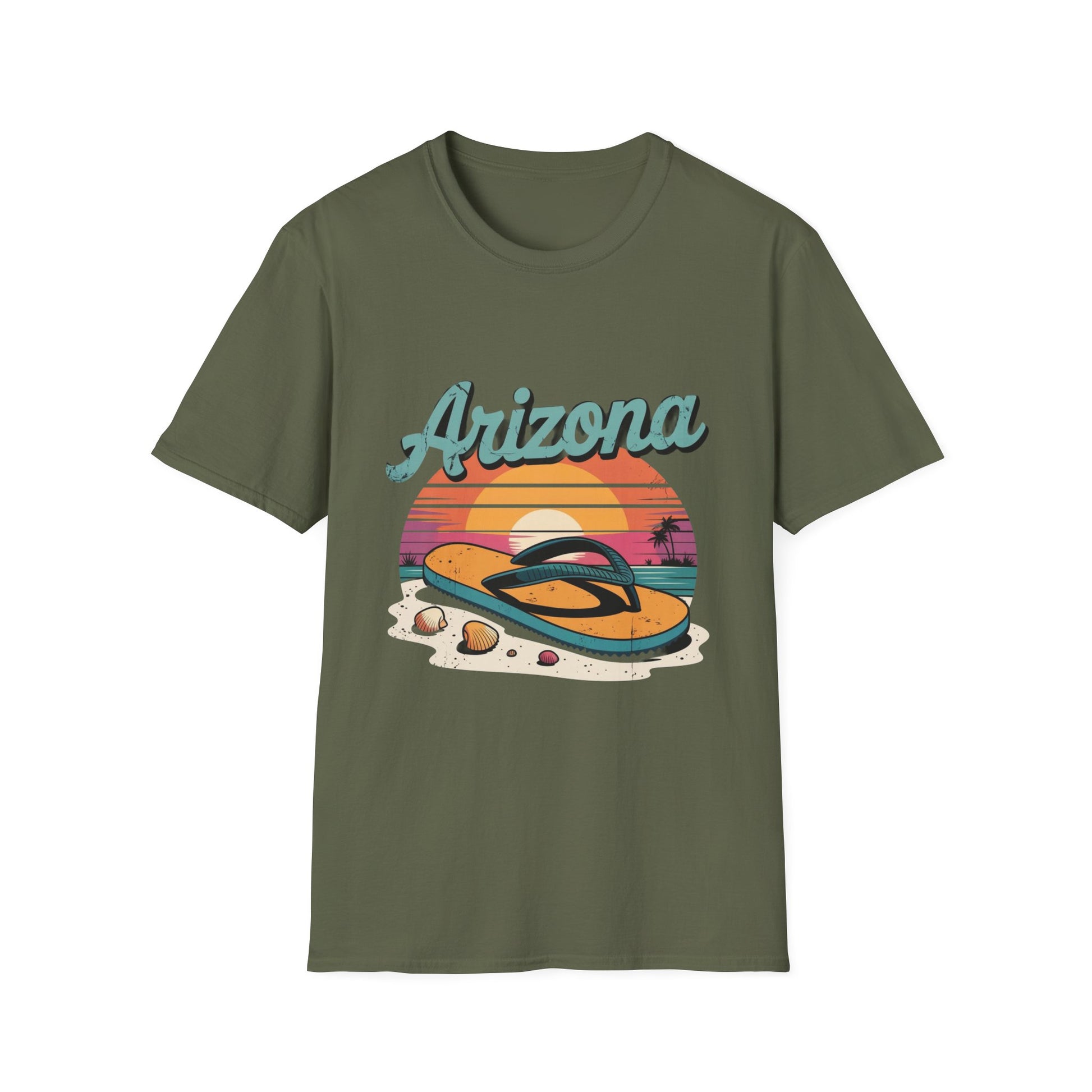 Arizona Retro Sunset T-Shirt, Vacation Shirt, Travel Tee, Summer Apparel, Beachwear, Gift for Adventure Lovers