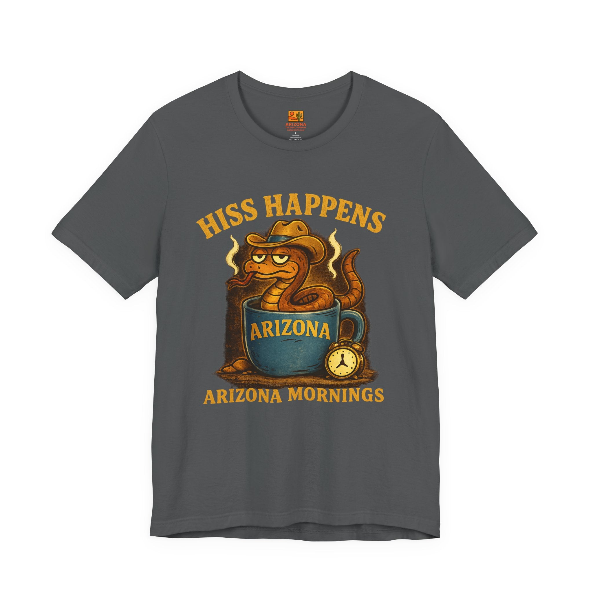 Hiss Happens Arizona Mornings T-Shirt — back view 2