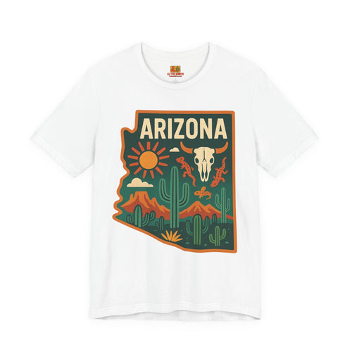 Cactus, Skull & Sunset T‑Shirt — back view