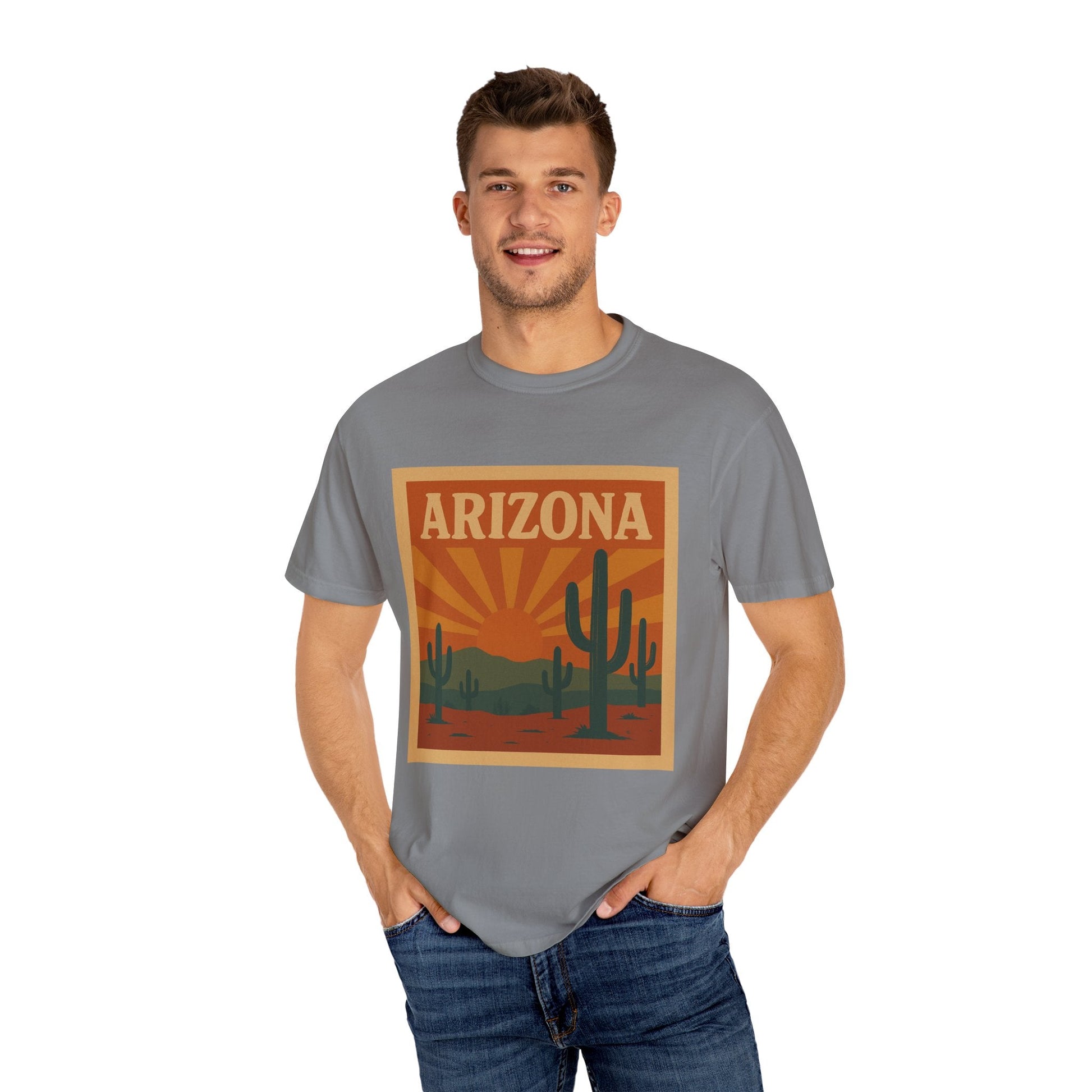 Arizona Sunset Unisex Garment-Dyed T-Shirt Printify