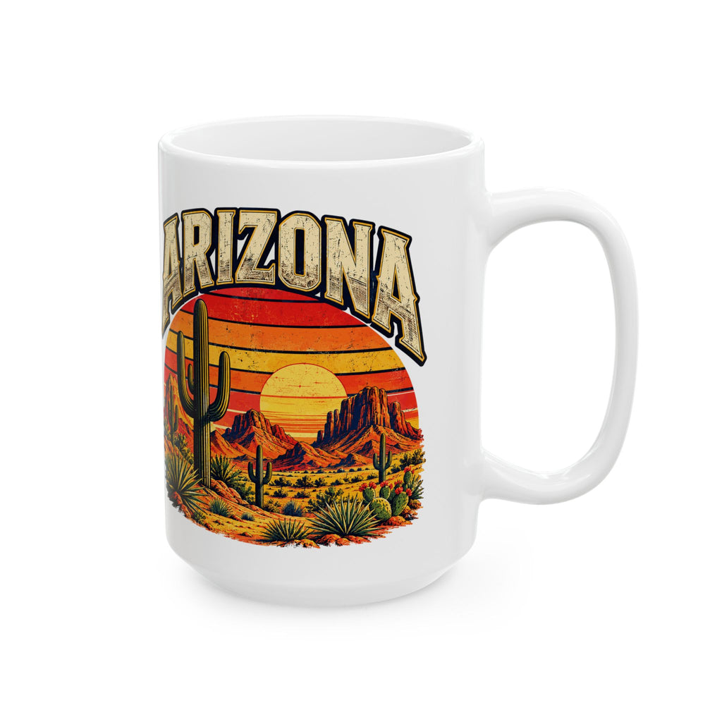 Arizona Saguaro Sunset 15oz mug, other side