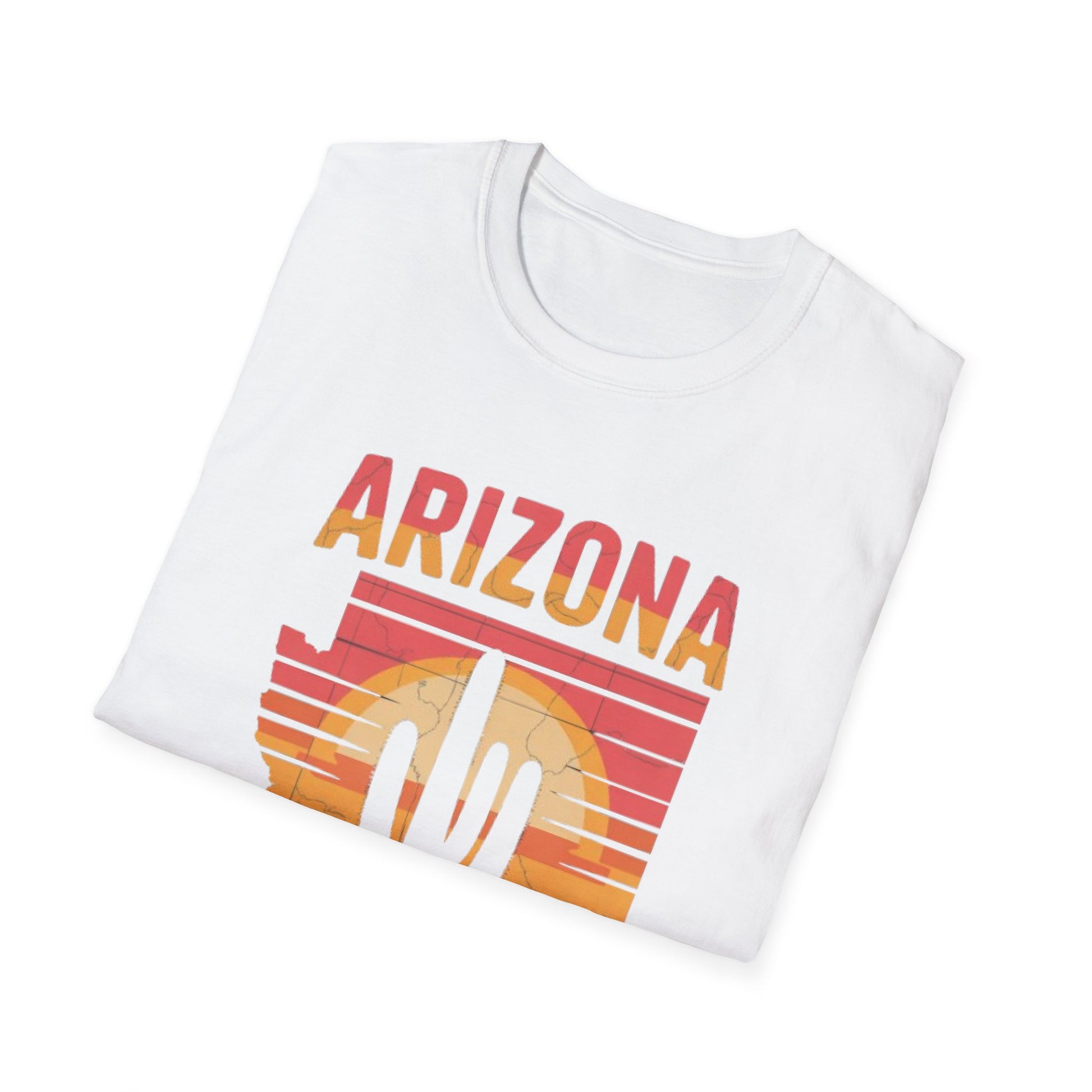 Arizona Desert Vibes T-Shirt, Unisex Softstyle Tee, Southwest Graphic Shirt, Perfect for Travel, Casual Wear, Gifts