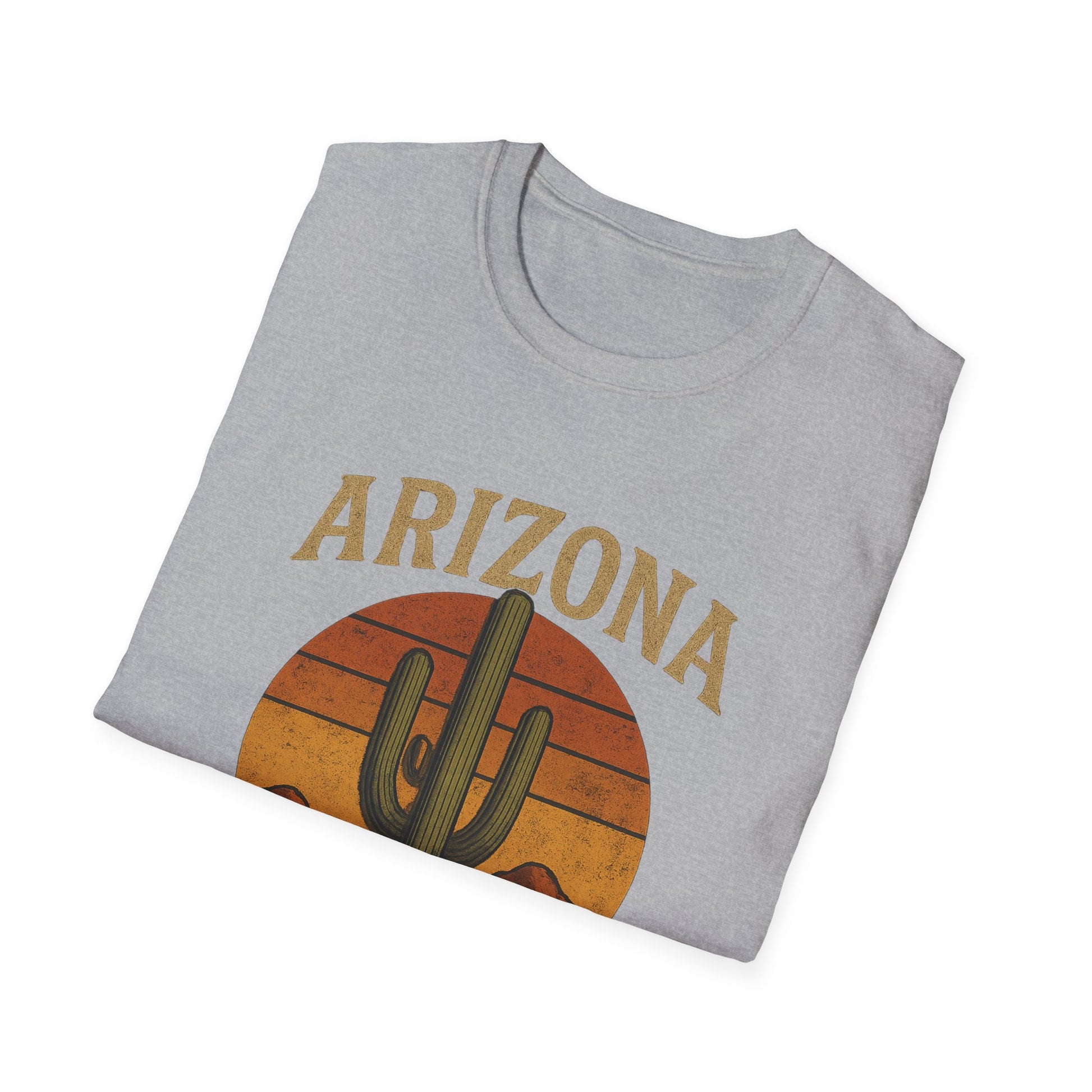 Arizona Retro Graphic T-Shirt, Vintage Style Tee, Cactus Shirt, Southwest Apparel.