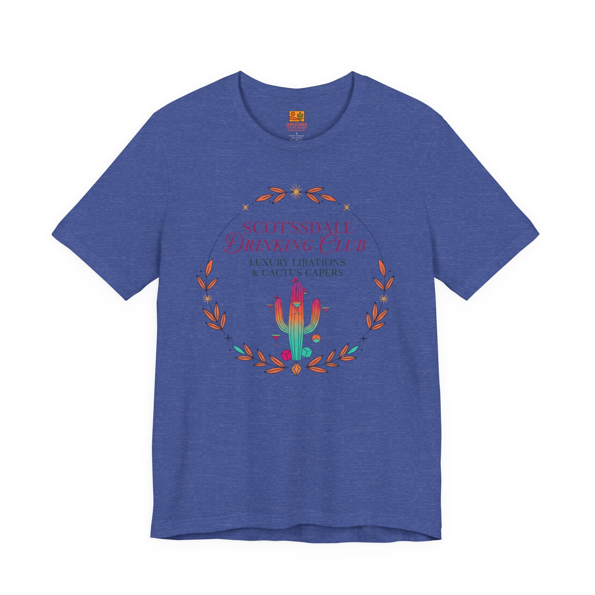 Scottsdale Drinking Club Tee — Cactus & Cocktail Graphic T-Shirt — detail view 2
