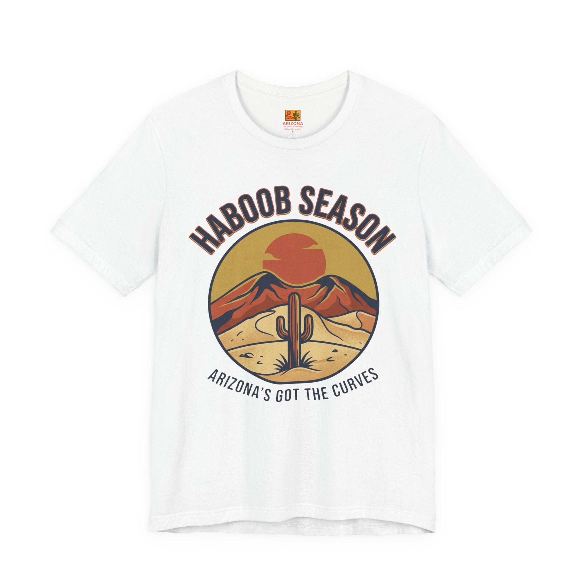 T-Shirt — "Haboob Season: Arizona's Got the Curves" Desert Storm Tee — back view 2