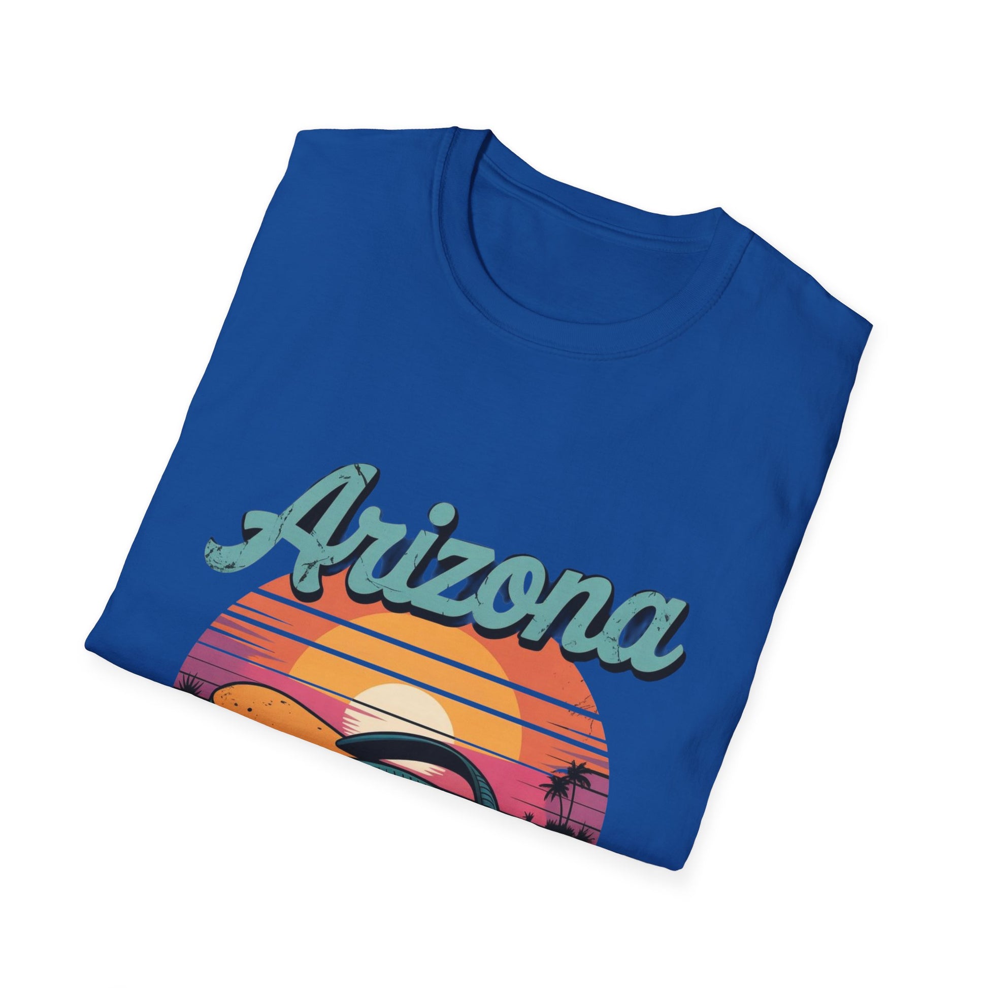 Arizona Retro Sunset T-Shirt, Vacation Shirt, Travel Tee, Summer Apparel, Beachwear, Gift for Adventure Lovers