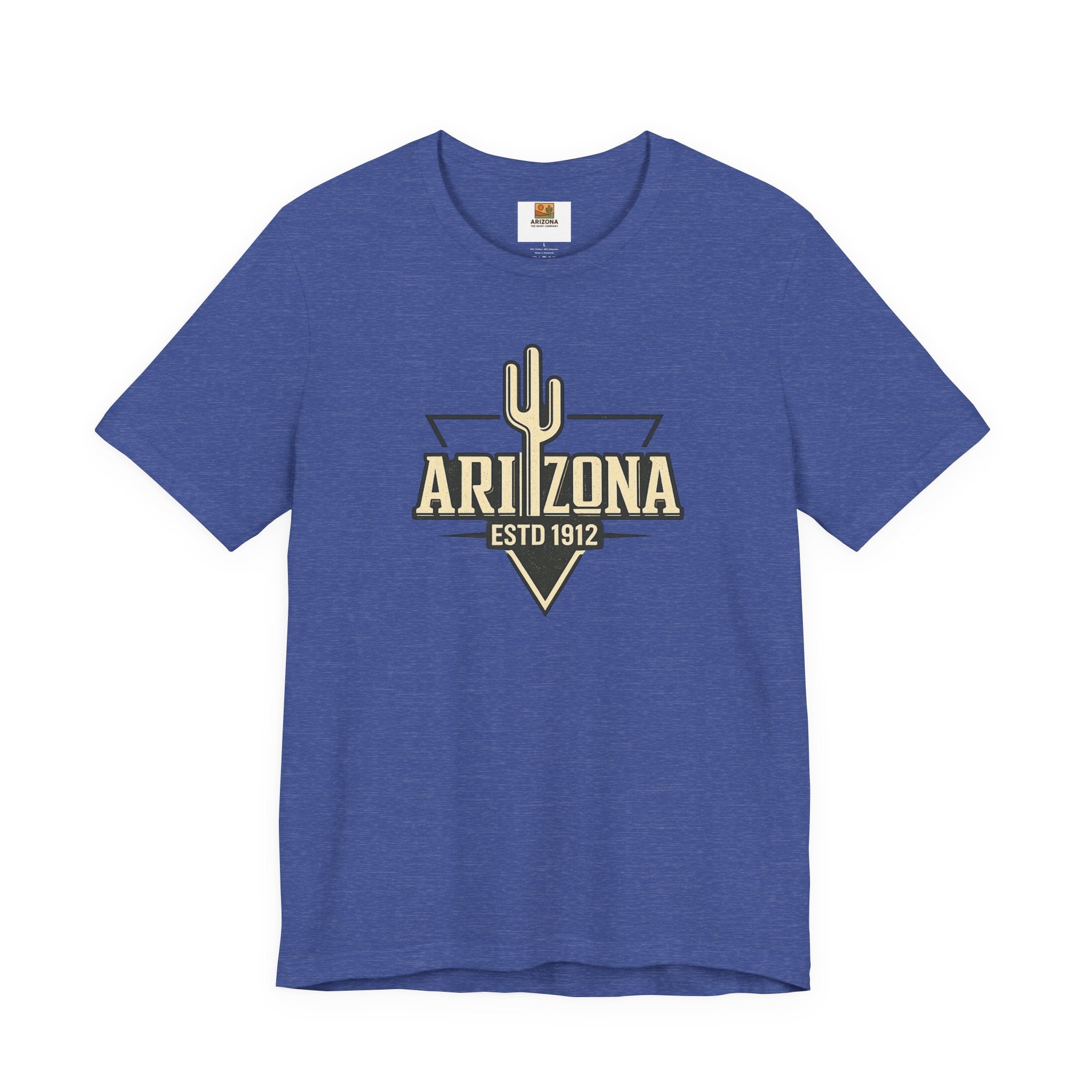 Arizona Cactus Vintage Logo Tee — ESTD 1912 Desert Graphic T-Shirt