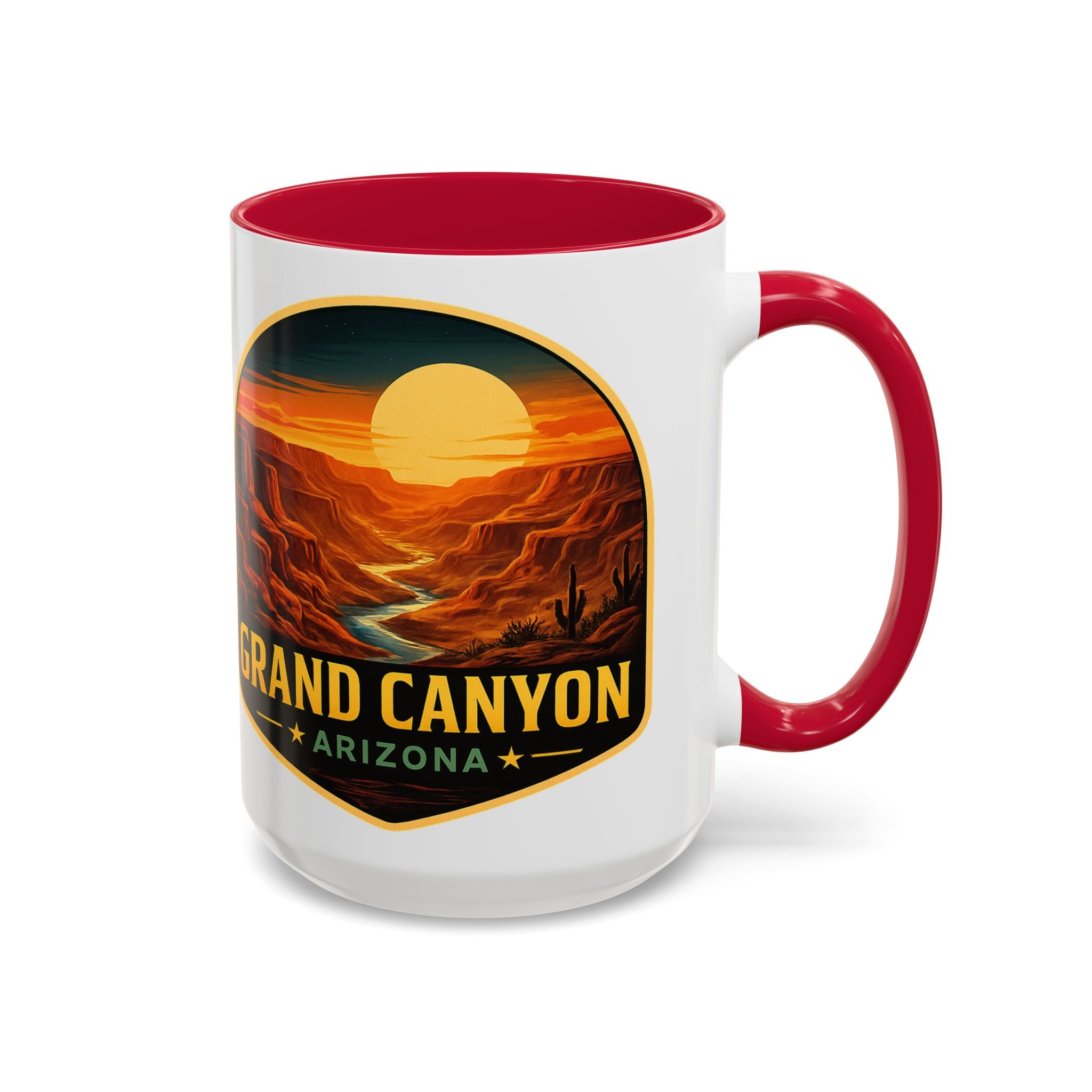 Grand Canyon Sunset Mug — Arizona Travel Coffee Cup — front view