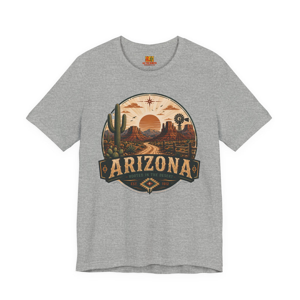 Arizona Desert Tee retro sunset cactus T-shirt by AZ Tee Shirts - view 3