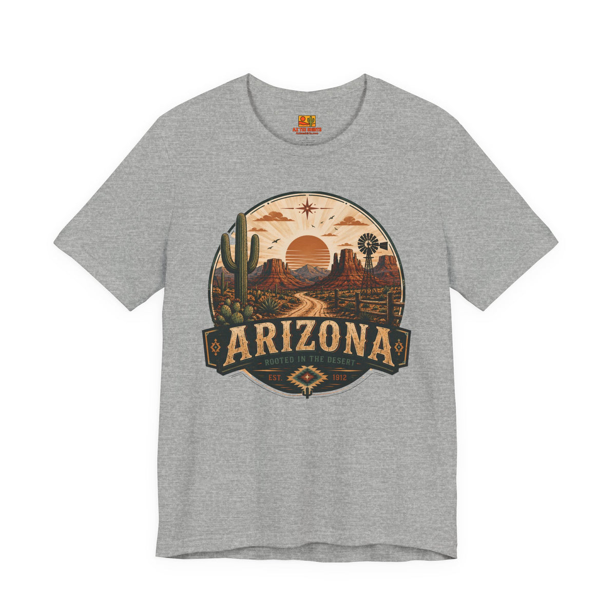 Arizona Desert Tee retro sunset cactus T-shirt by AZ Tee Shirts - view 3