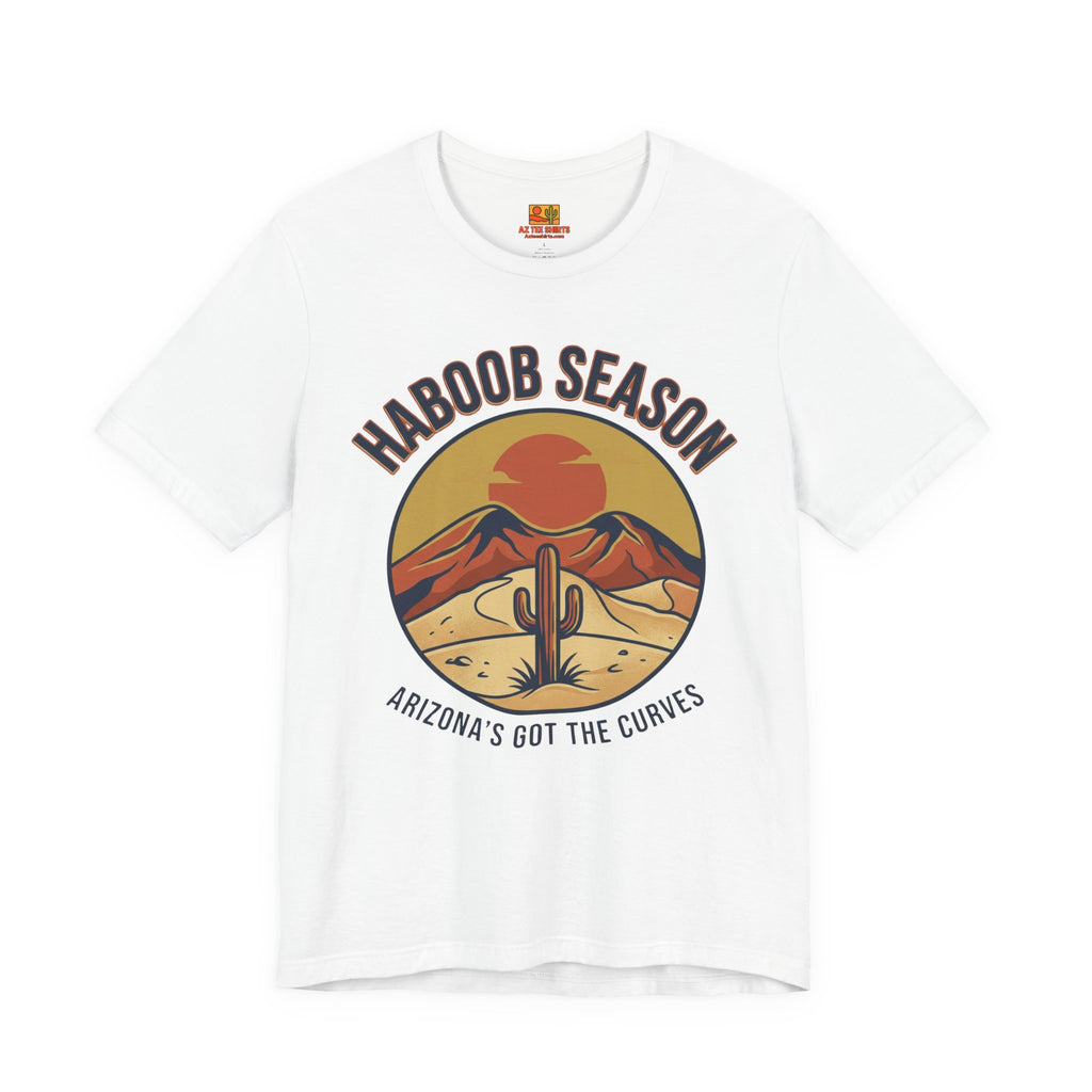 T-Shirt — "Haboob Season: Arizona's Got the Curves" Desert Storm Tee — side view 2