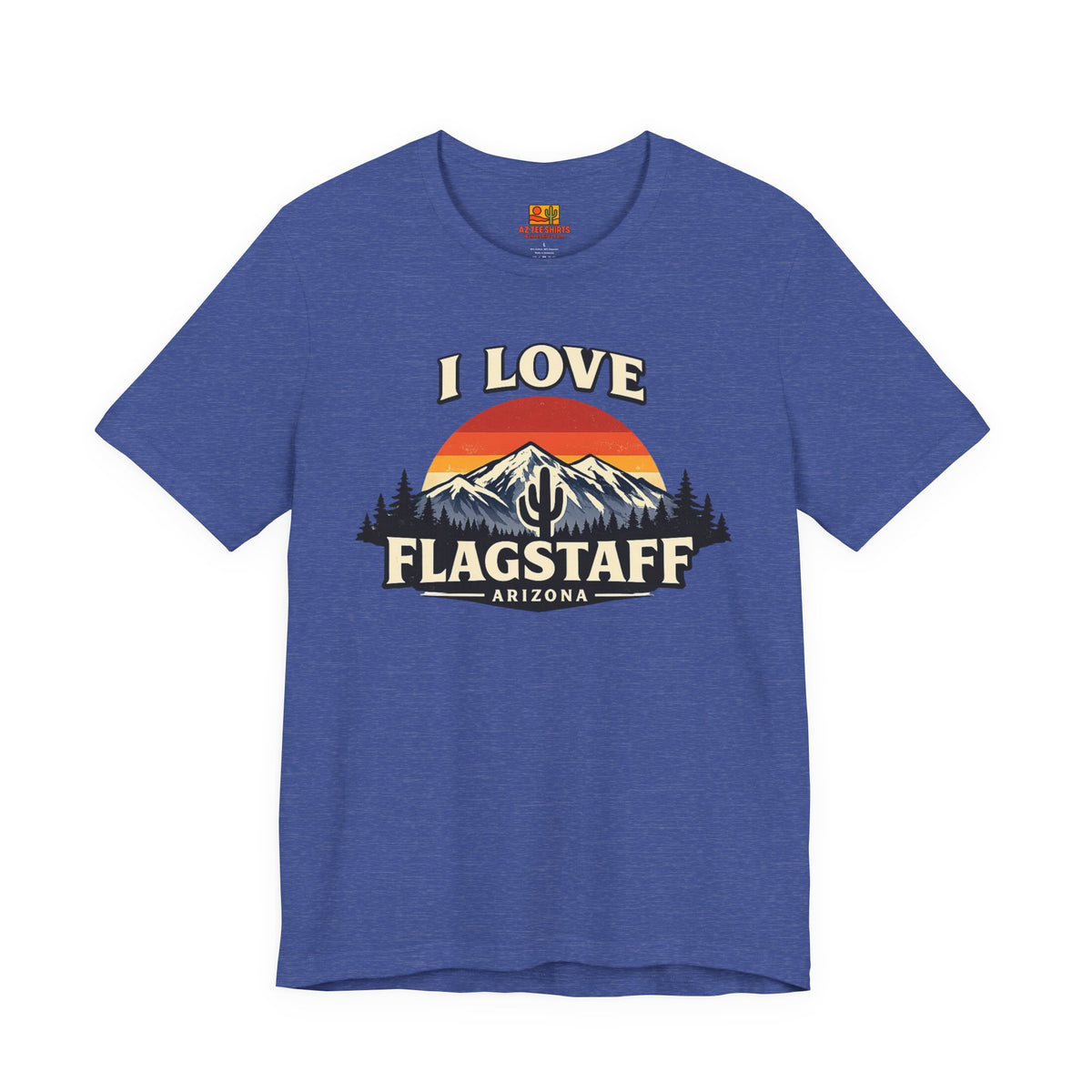 I Love Flagstaff Retro Mountain T‑Shirt — Flagstaff, AZ Travel Tee — back view 2